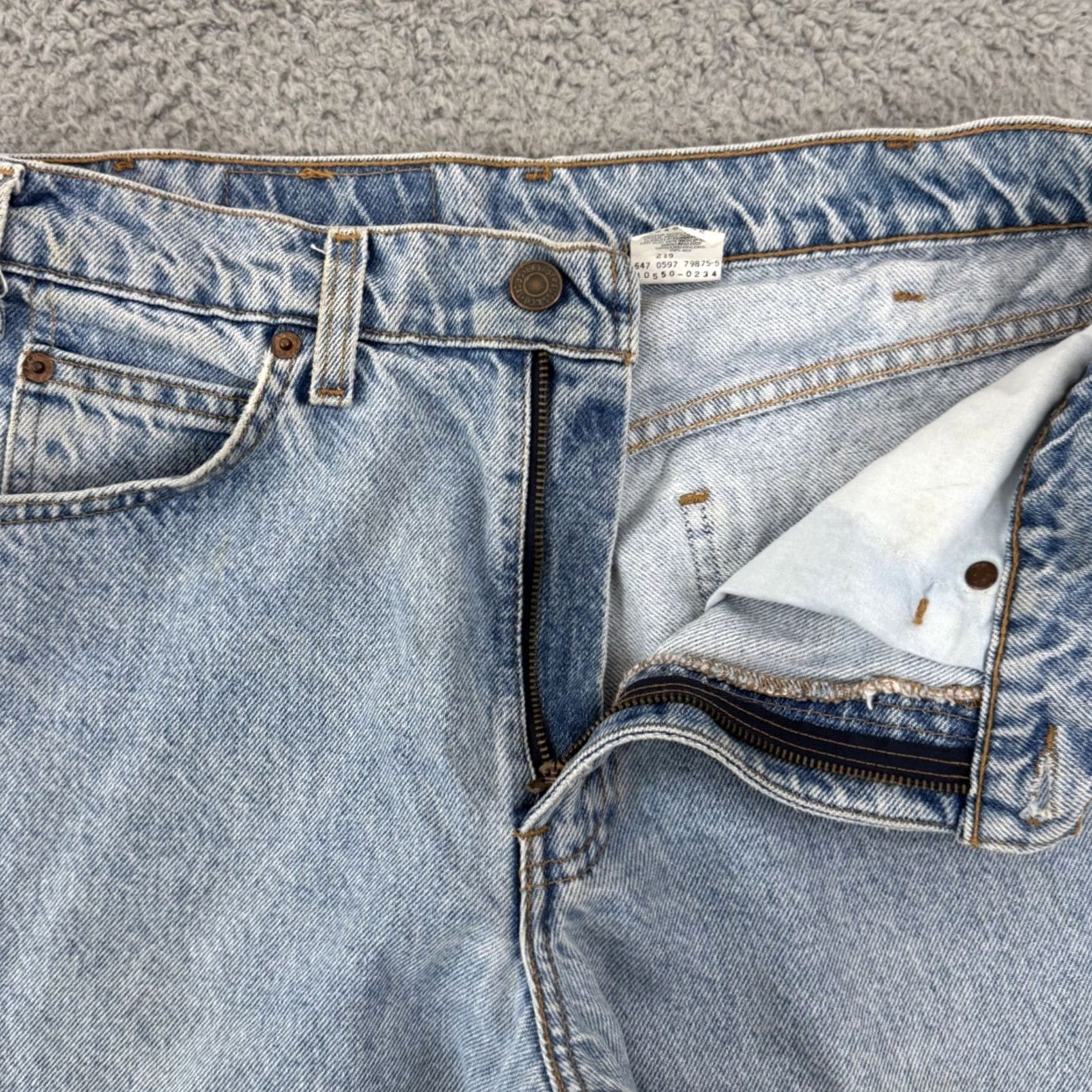 Levi's VINTAGE Levi's 550 Jeans Mens 30x32 Blue Relaxed 90s Orange Tab Grunge Zip Denim Jeans Men Blue Slimming 5-Pocket 550 90s Grunge USA Size US 30 / EU 46 - 4 Thumbnail