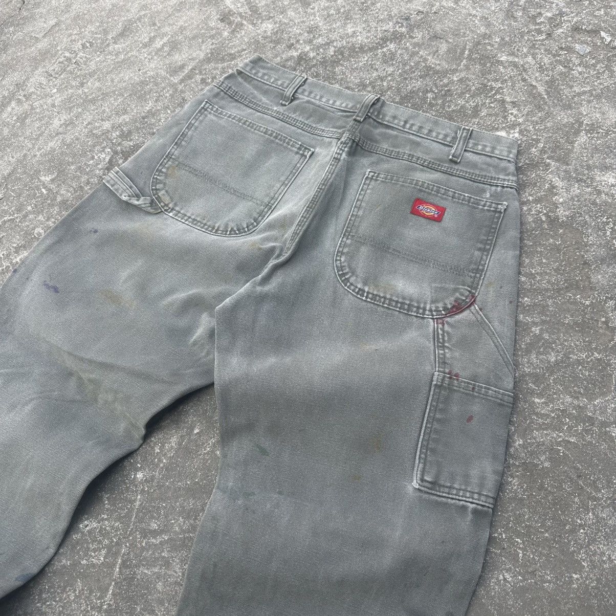 Carhartt (33x31) GRAIL FADED MOSS GREEN DICKIES CARPENTER PANTS Size US 33 - 10 Thumbnail