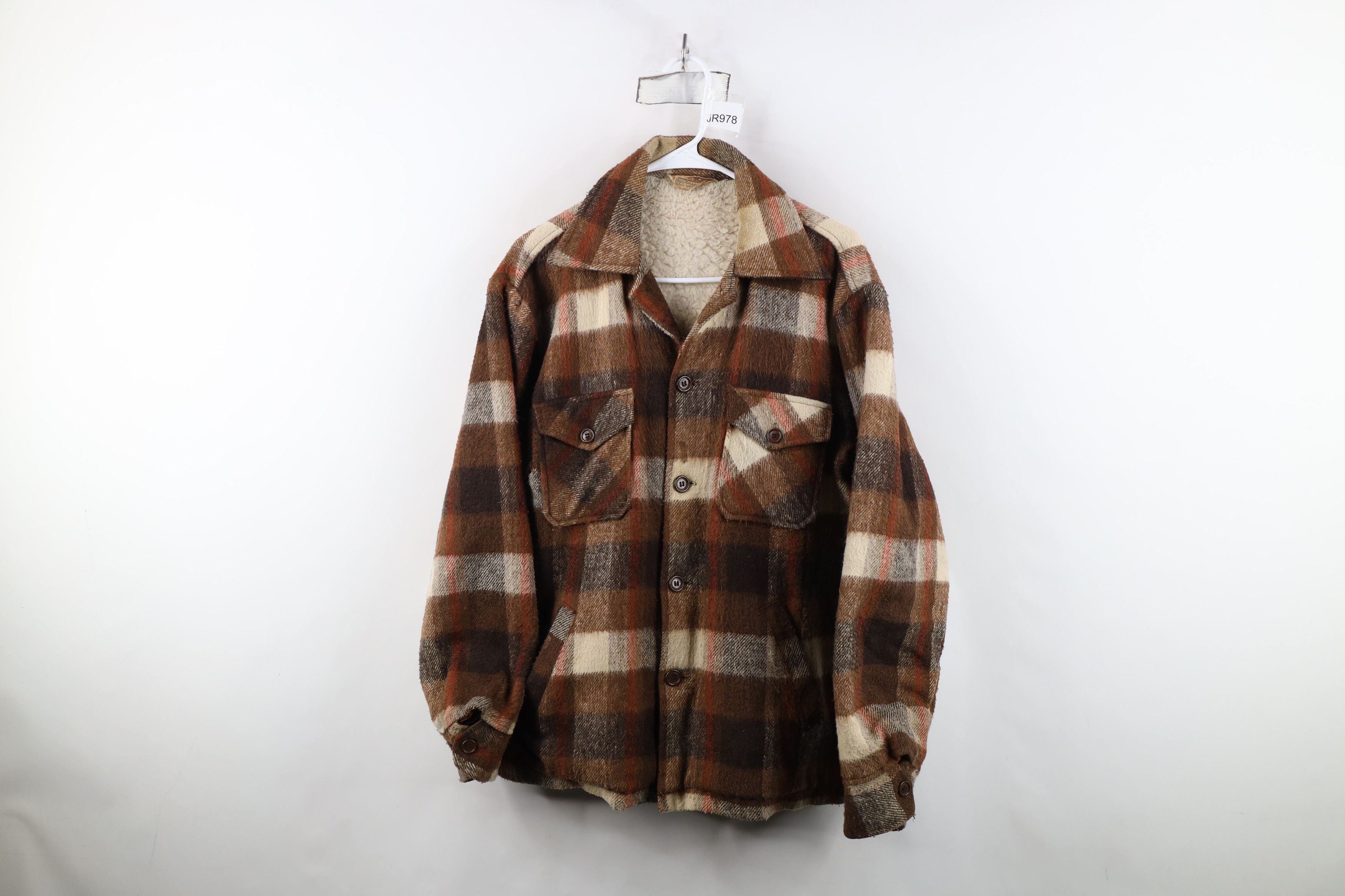 Vintage 60s 70s Wool CPO Button Shirt Jacket Jac Shirt USA