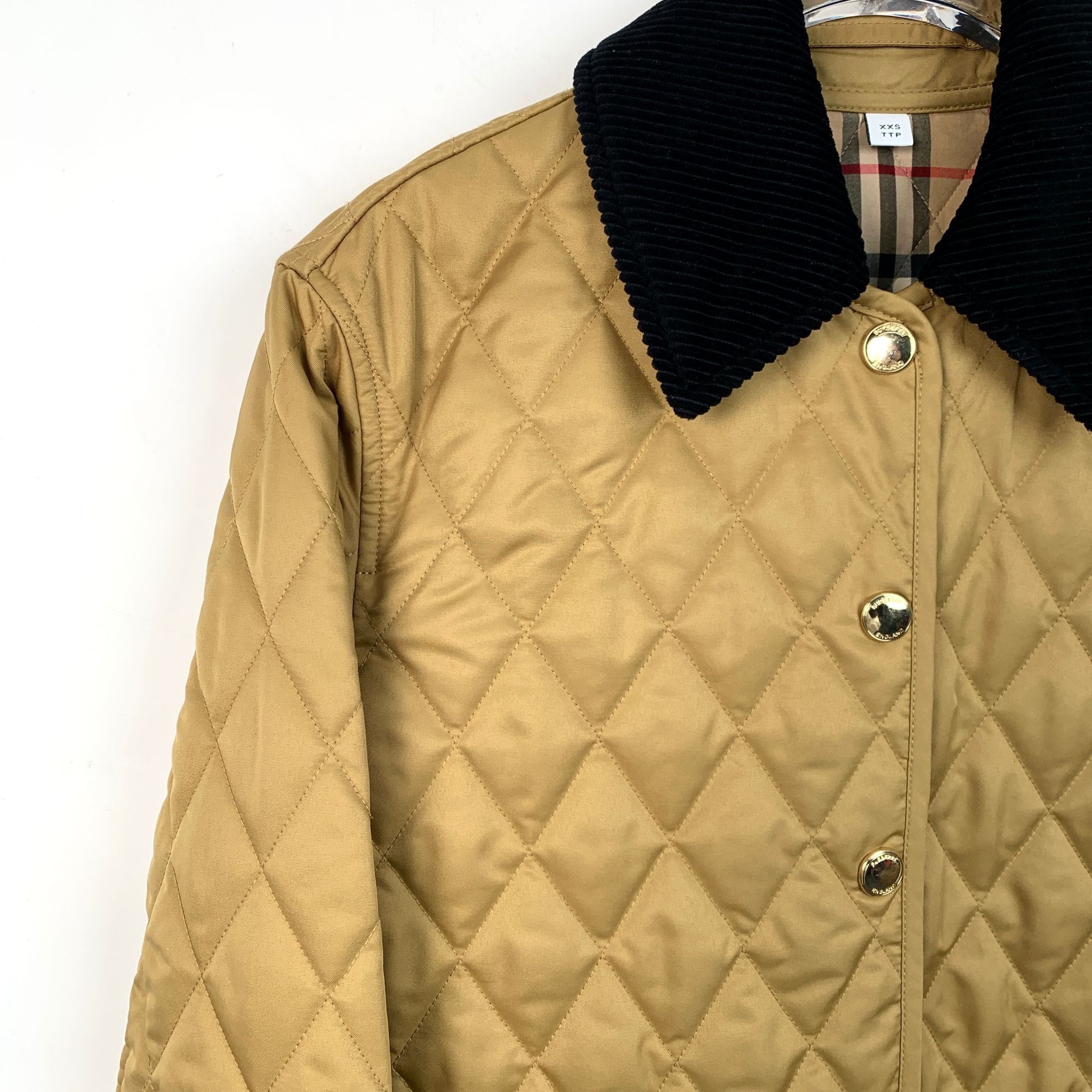 Burberry Burberry Brown Diamond Check Collar Single-Breasted Cotton C Size XXS / US 00 / IT 34 - 7 Thumbnail