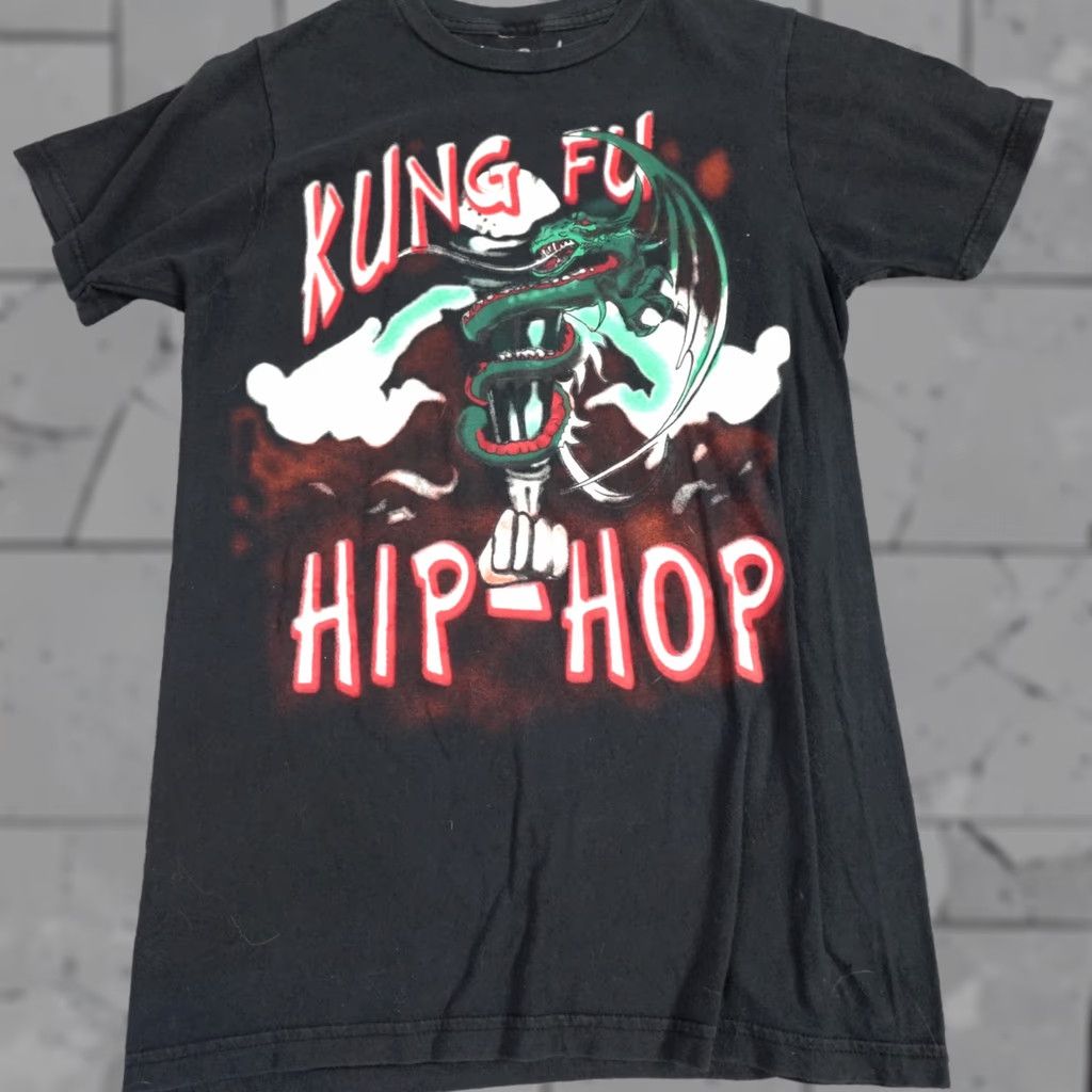 Doublet VINTAGE Kung Fu Hip Hop Mens T-Shirt S Black Double-Sided Short Sleeve Crew Neck Columbia Maryland Mens Size US S / EU 44-46 / 1 - 1 Thumbnail