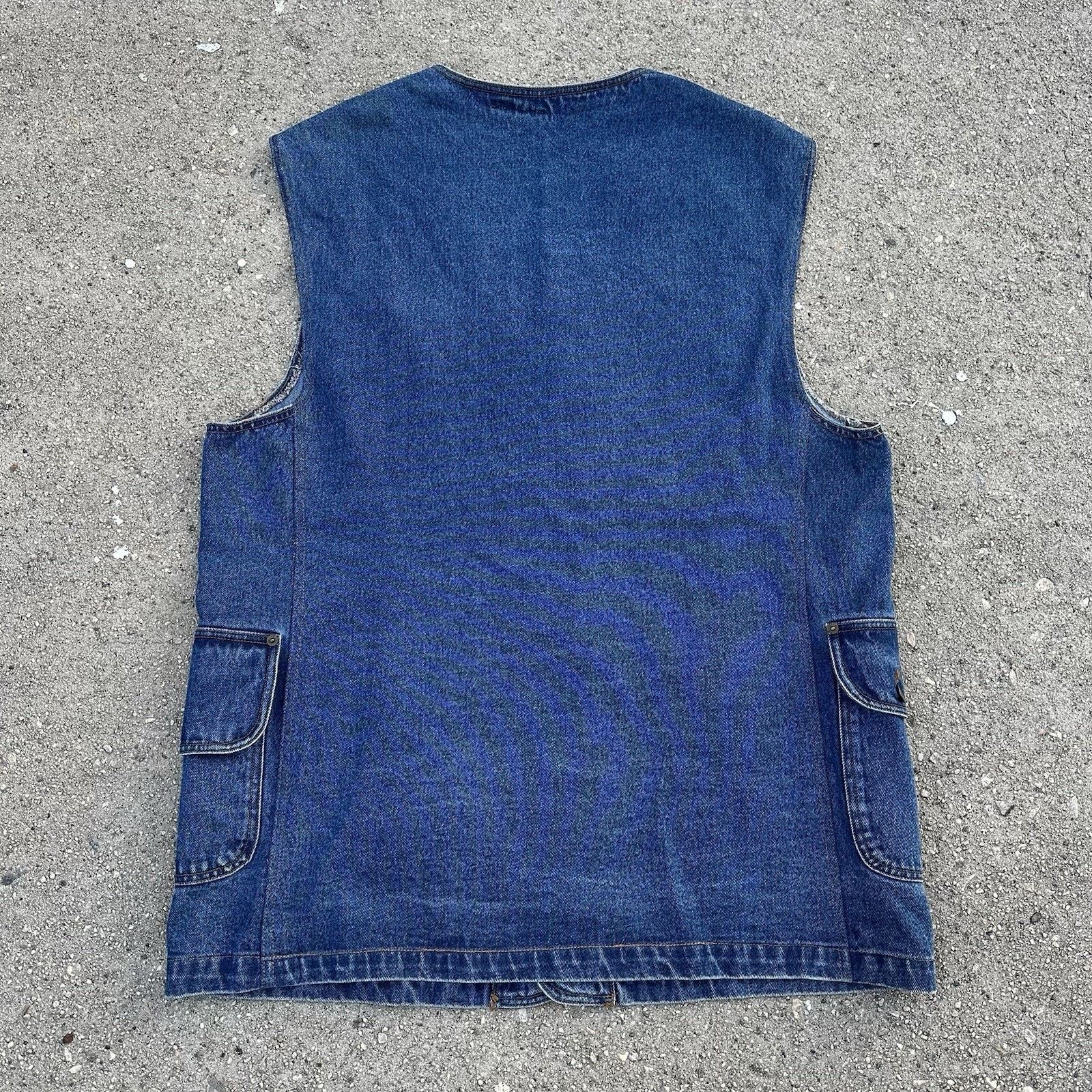 Karl Kani × Vintage Vintage 90s Karl Kani Jeans Utility Cargo Denim Vest Size XL Size US XL / EU 56 / 4 - 4 Thumbnail