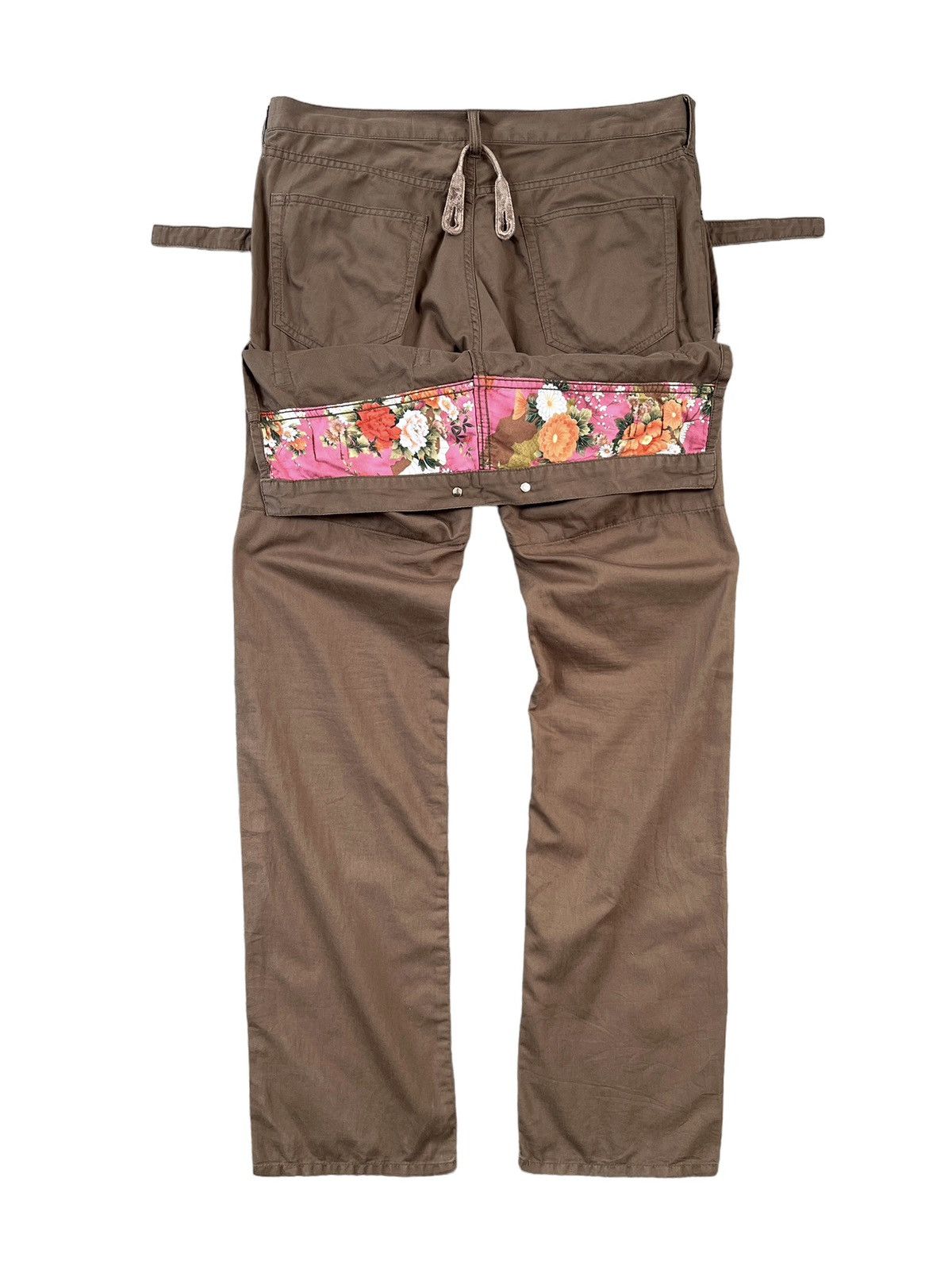 PPFM PPFM Floral Lining Double Waist Pants Size US 34 / EU 50 - 3 Thumbnail