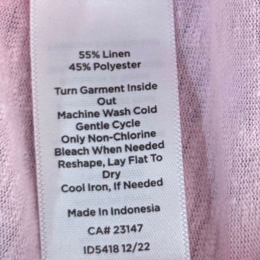 Talbots Talbots Knit Top Pink Linen Blend Scoop Neck Dolman Sleeve Cinched Shoulder T-Shirt Womens M Casual Summer Linen Blend Slub Knit Short Sleeve Comfort Size M / US 6-8 / IT 42-44 - 6 Thumbnail