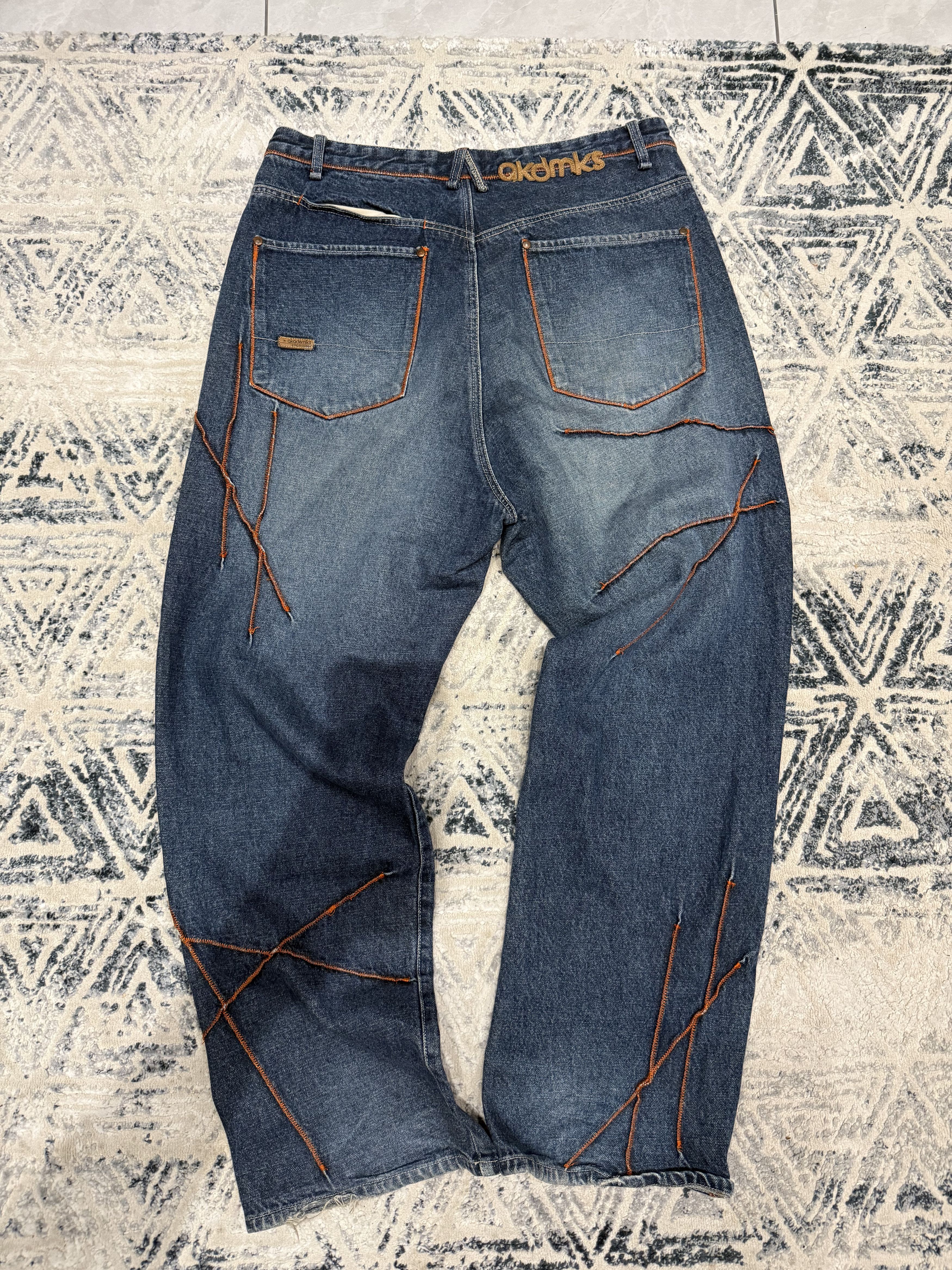 Akademiks VTG Akademiks Baggy Orange Stitched Accents Pants Size US 36 / EU 52 - 6 Thumbnail