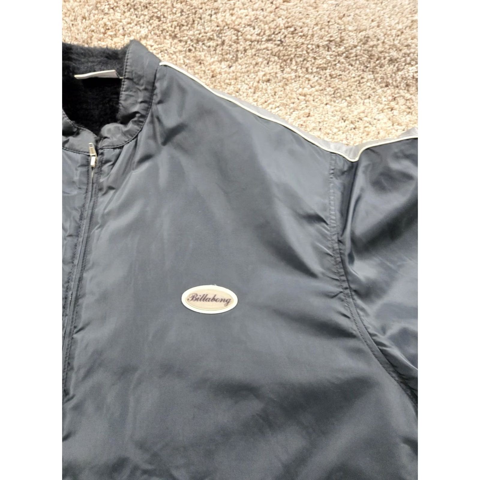 Billabong VINTAGE Billabong Jacket Mens XL Black Reflective Zip Lined Nylon 90s Size US XL / EU 56 / 4 - 4 Thumbnail