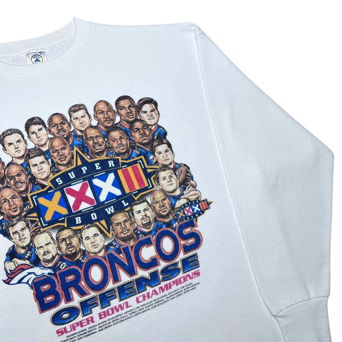 NFL Vtg 1997 NFL Denver Broncos Super Bowl Caricature Sweatshirt Size US XL / EU 56 / 4 - 19 Thumbnail