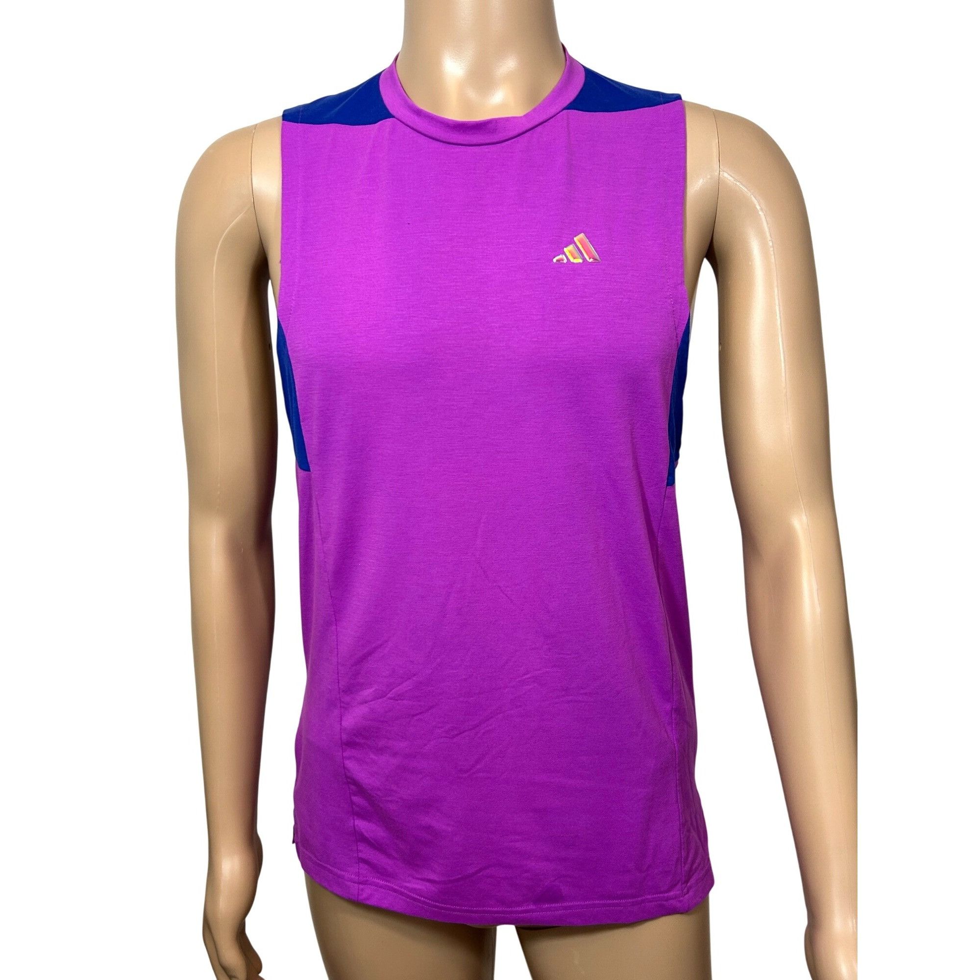Adidas Adidas Men’s Training Tank Top Purple Blue S Logo Slim Activ Size US S / EU 44-46 / 1 - 1 Thumbnail