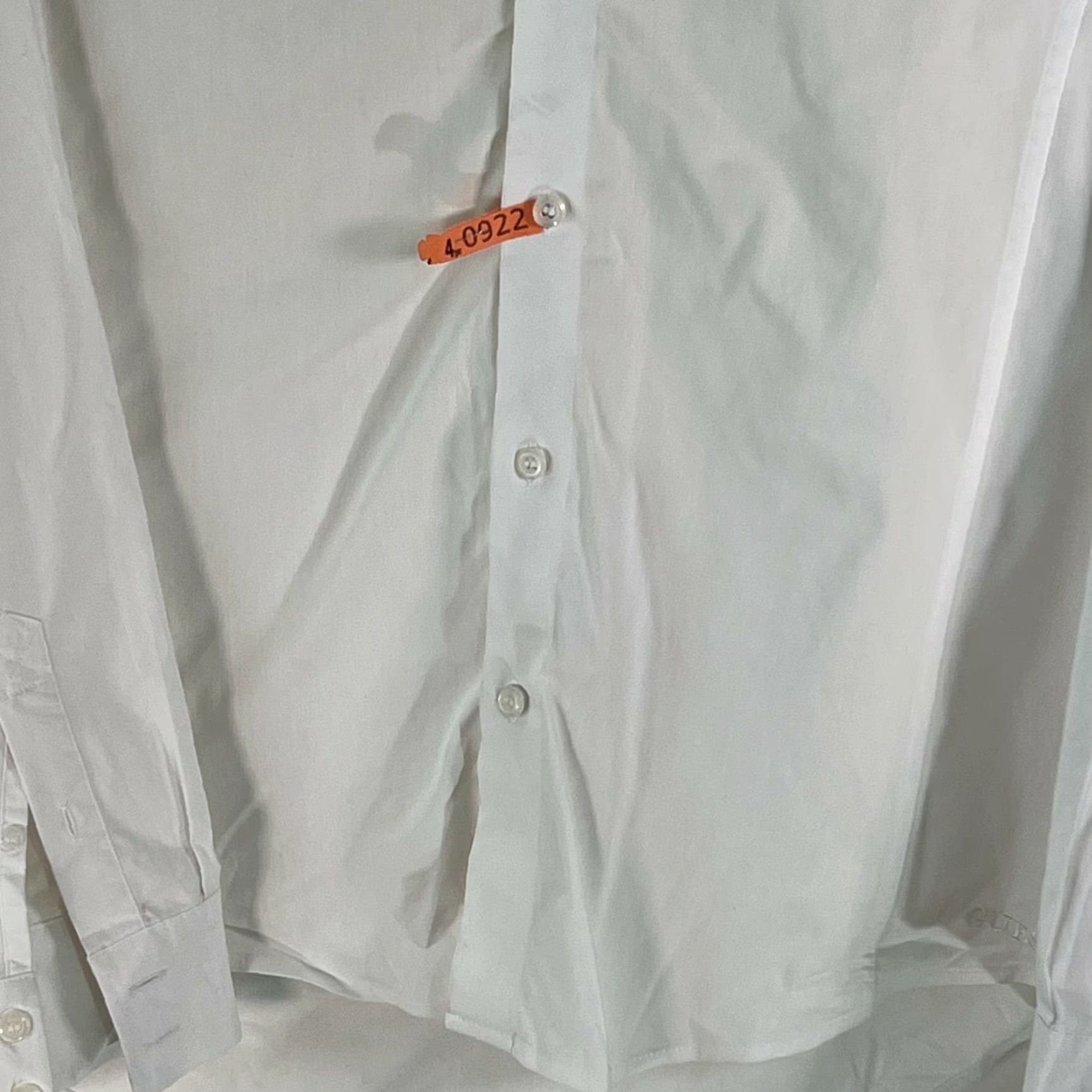 Guess Guess Mens Slim Fit White Button Front Shirt L Shirt Size US L / EU 52-54 / 3 - 4 Thumbnail