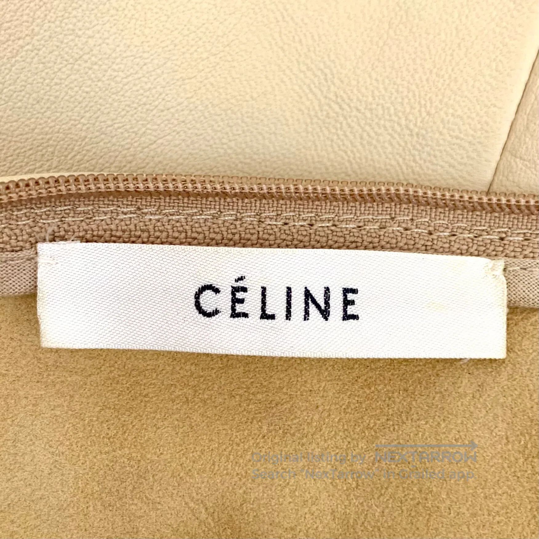 Celine CELINE Light Yellow Sheepskin Back Zipper Design Round Nec Size XS / US 0-2 / IT 36-38 - 5 Thumbnail