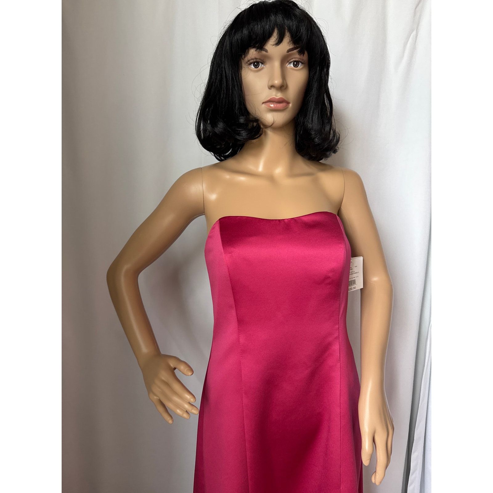 Other NWT David's Bridal strapless A line satin column maxi gown 8 Size M / US 6-8 / IT 42-44 - 4 Thumbnail