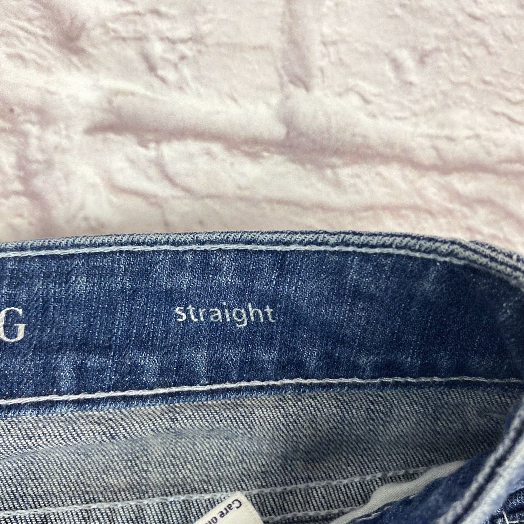Vera Wang Vera Wang Simply Vera Womens Jeans Straight Leg Distressed Mid Rise Crop Size 12 Blue Denim 5-Pocket Mens Womens Size 34" / US 12 / IT 48 - 7 Thumbnail