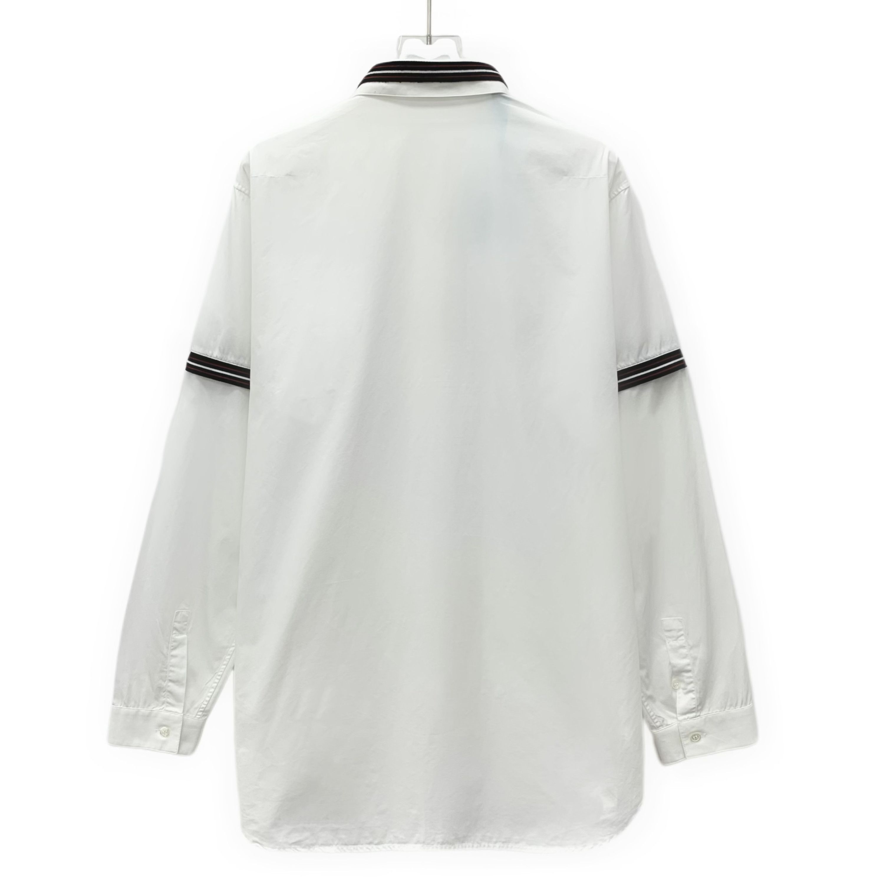 Dior Dior White Stripe-Trim Cotton Shirt 42 Size US XS / EU 42 / 0 - 9 Thumbnail