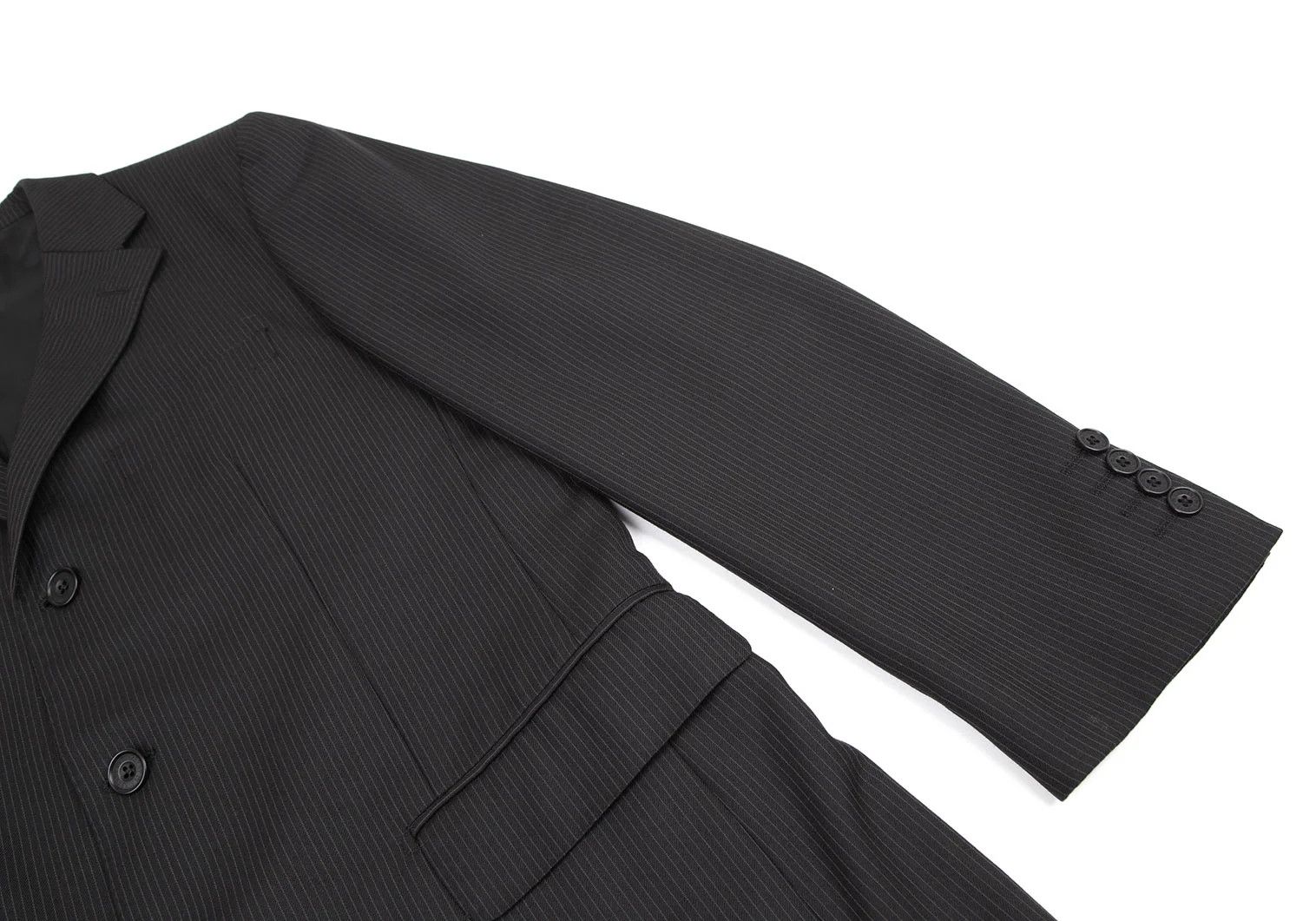 Burberry Wool Pinstripe Suit Set Up in Black, Size 42L Size US XS / EU 42 / 0 - 4 Thumbnail