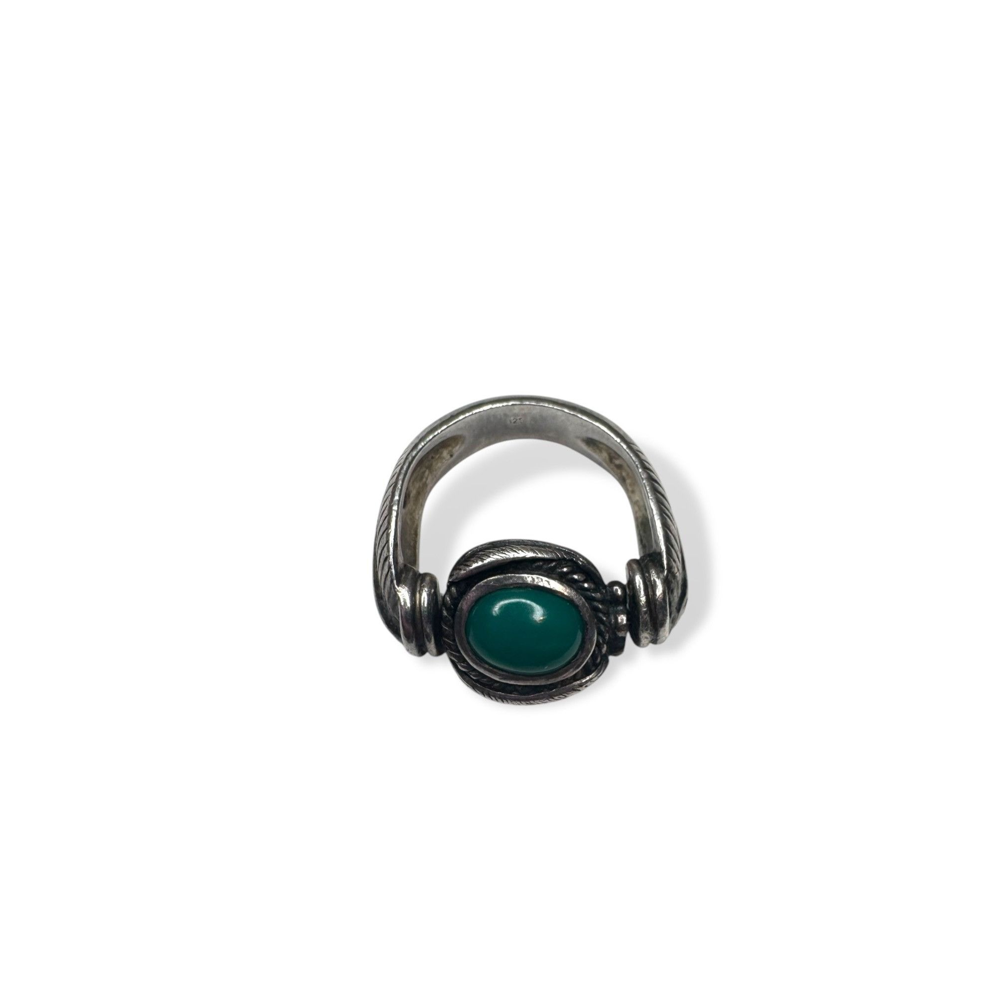 Other Vintage Sterling Silver Green Tourmaline Reversible Spinning Size ONE SIZE - 5 Thumbnail