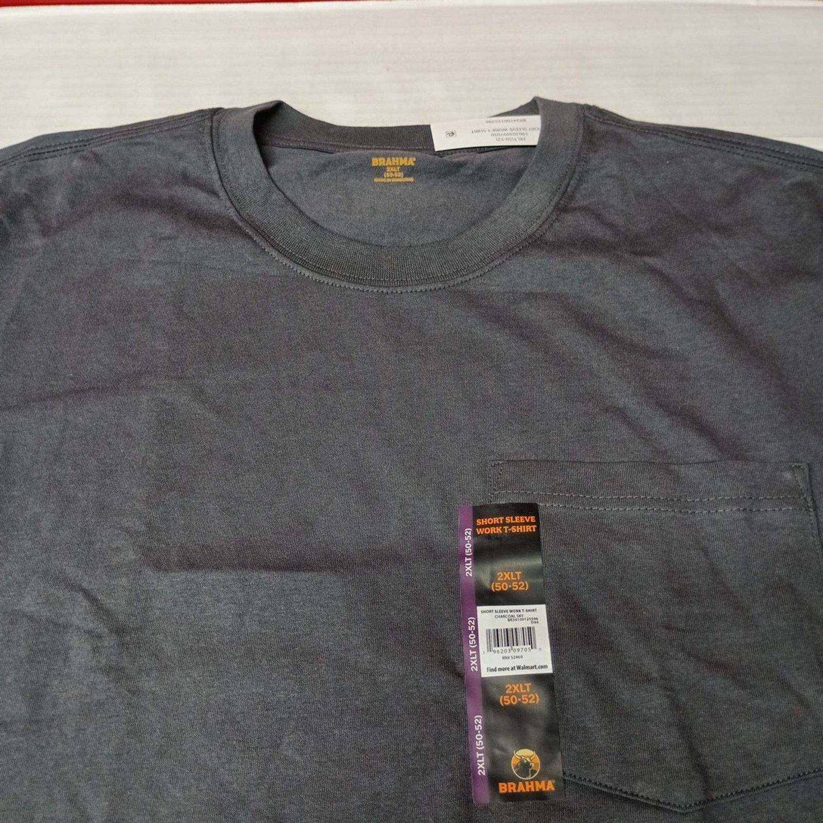 Other 2 Brahma Work T-Shirt Men's 2XLT 50-52 Gray Pocket Tee Size US XXL / EU 58 / 5 - 3 Thumbnail