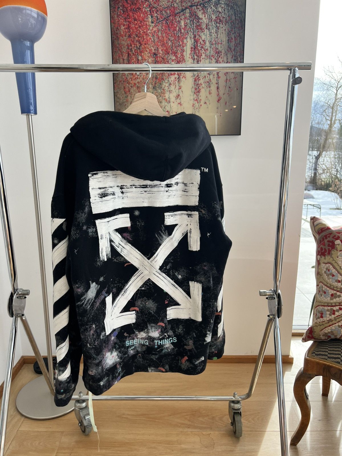 Off-White Off White Galaxy Brushed Graphic Hoodie Size US XS / EU 42 / 0 - 2 Thumbnail