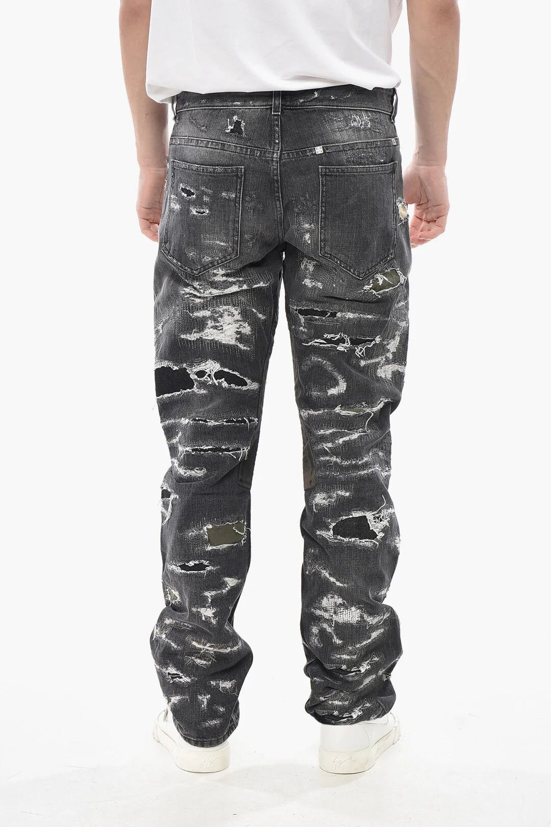 Givenchy og1mm0326 Distressed Regular Fit Jeans in Grey Size US 31 - 2 Thumbnail