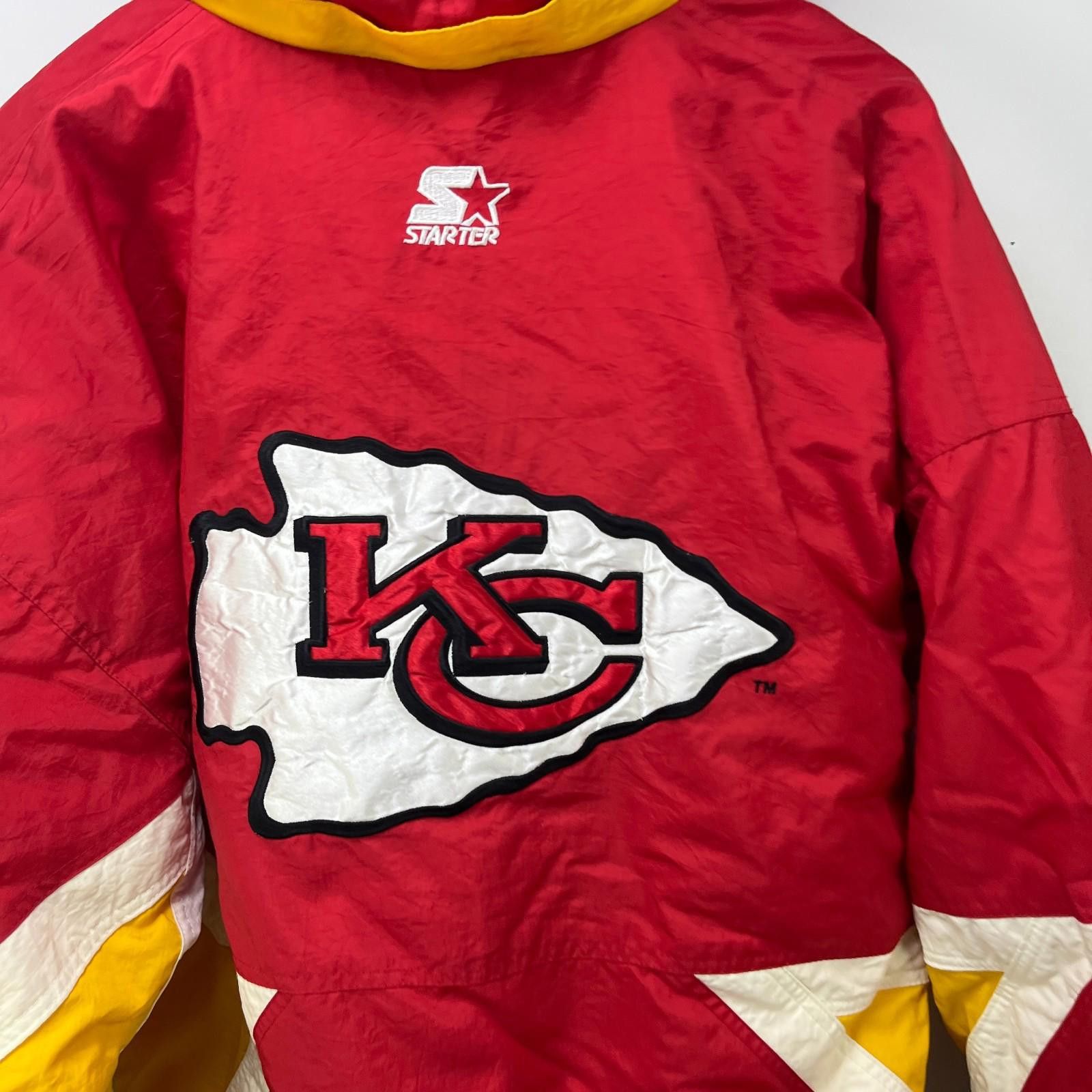 Starter Vintage 90s Starter Kansas City Chiefs NFL Puffer Jacket XL Size ONE SIZE - 8 Thumbnail