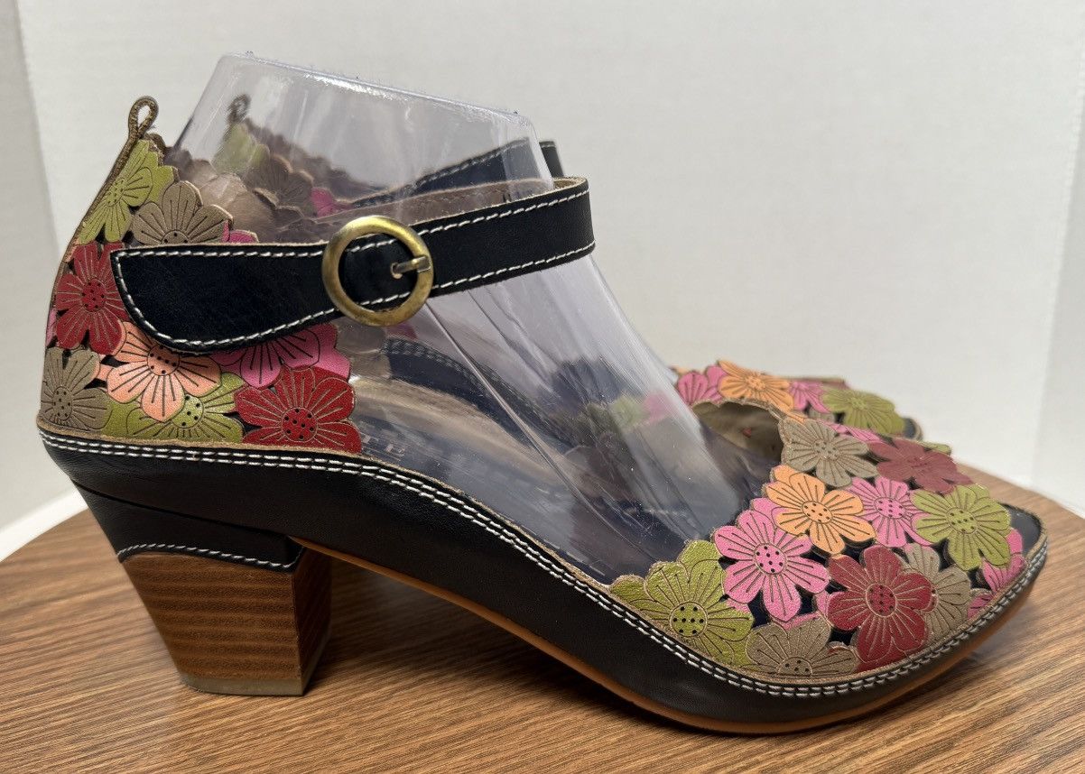 Other Spring Step L’Artiste Women Black/Multi Avnia Ankle Sandal Size US 11 / IT 41 - 5 Thumbnail