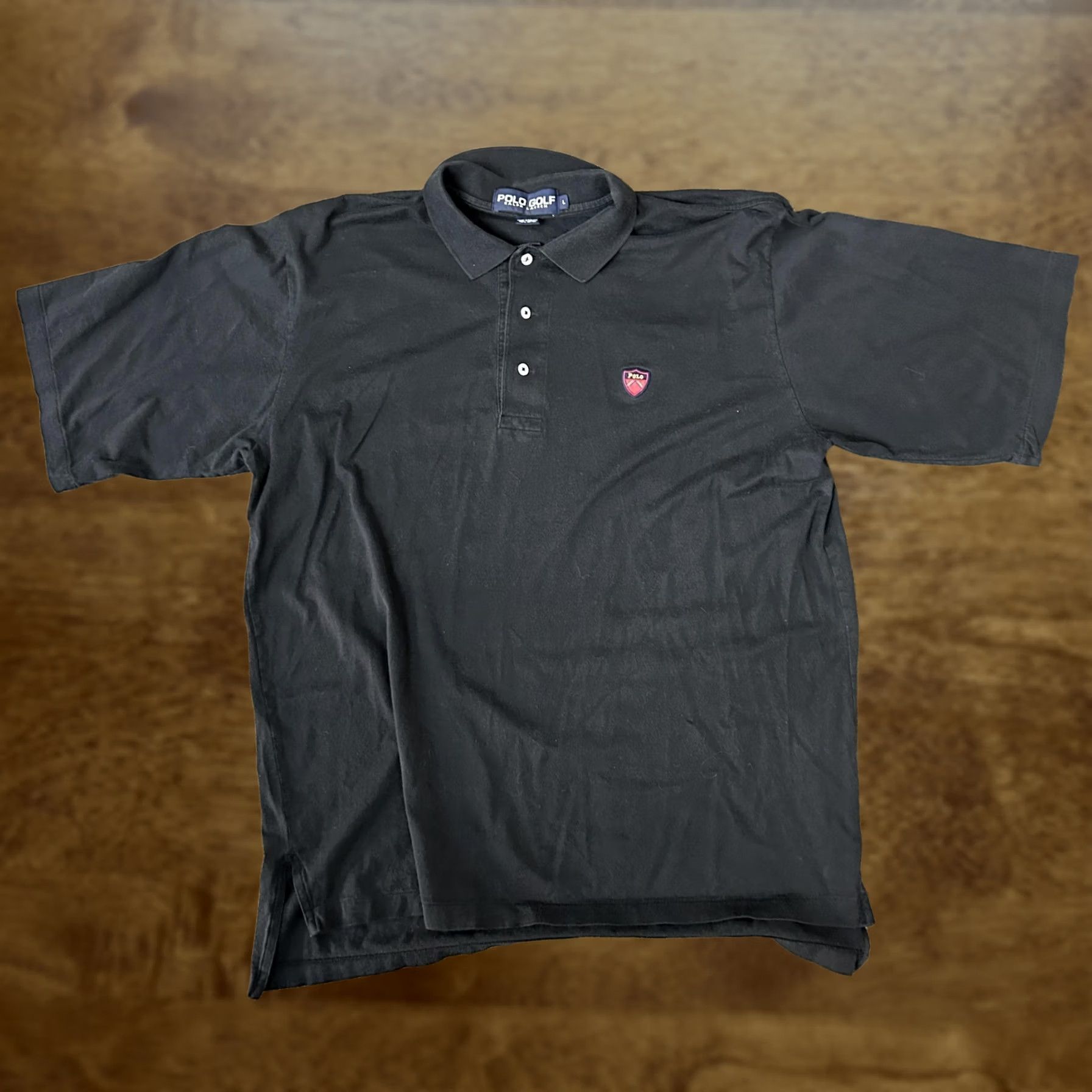 Polo Ralph Lauren Polo Ralph Lauren Polo Shirt Mens Large Black 100% Cotton Short Sleeve Golf Embroidered Crest Shirt Size US L / EU 52-54 / 3 - 1 Thumbnail