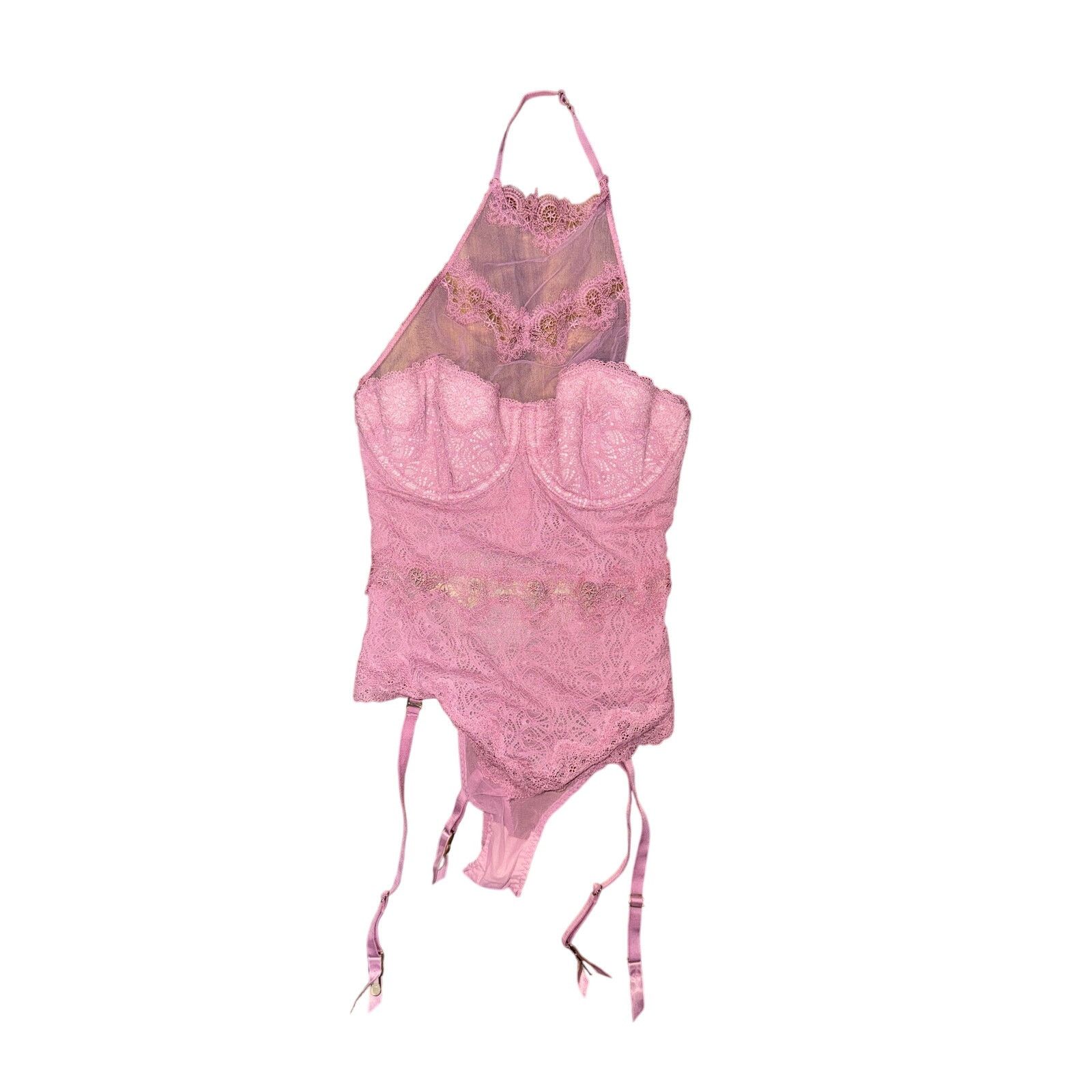 Victoria's Secret Victoria's Secret Dream Angels Lilac Pink Lace Teddy 32B Size ONE SIZE - 2 Thumbnail