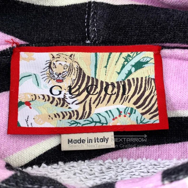 Gucci Gucci Colour-matched tiger pattern letter print cotton hoo Size S / US 4 / IT 40 - 6 Thumbnail