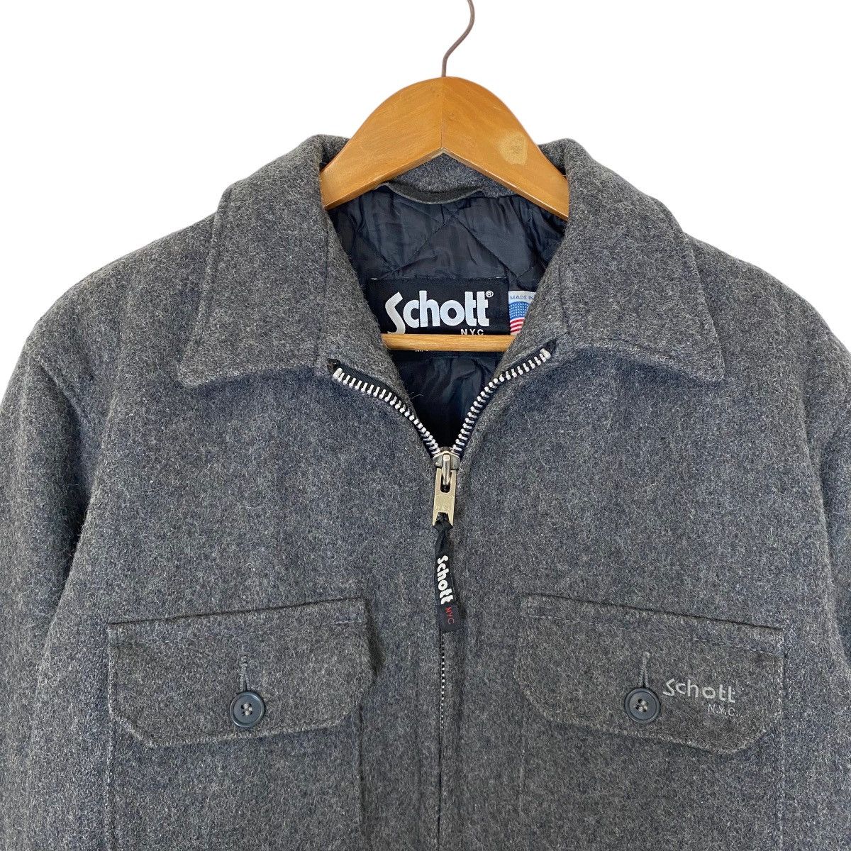 Schott ✨Vintage Schott NYC wool worker style zipper jacket Size US M / EU 48-50 / 2 - 6 Thumbnail