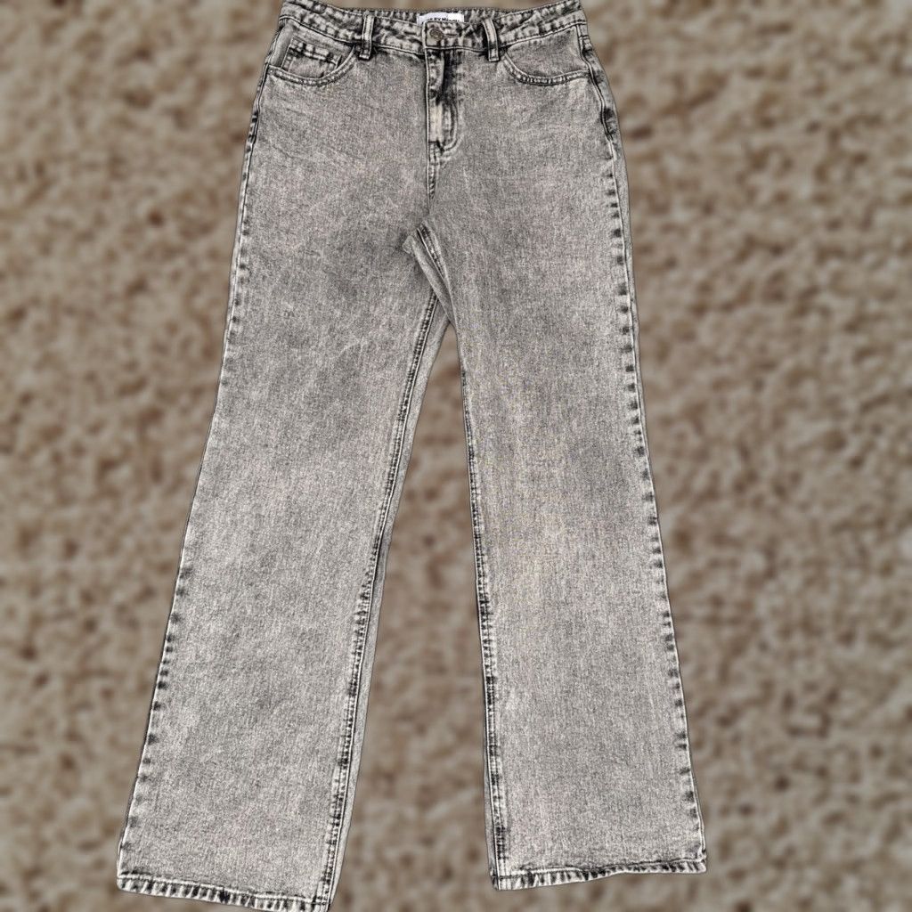 Vintage ASHLEY MASON Jeans Womens 3/26 Gray Straight High Rise Acid Wash Bows Juniorr Size 26" / US 2 / IT 38 - 1 Thumbnail