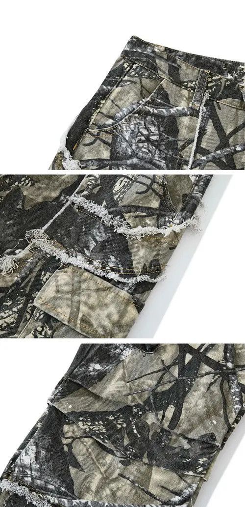 Japanese Brand Rumiko x Iriki Camouflage Baggy Flare Jeans Cargo Size US 28 / EU 44 - 3 Thumbnail