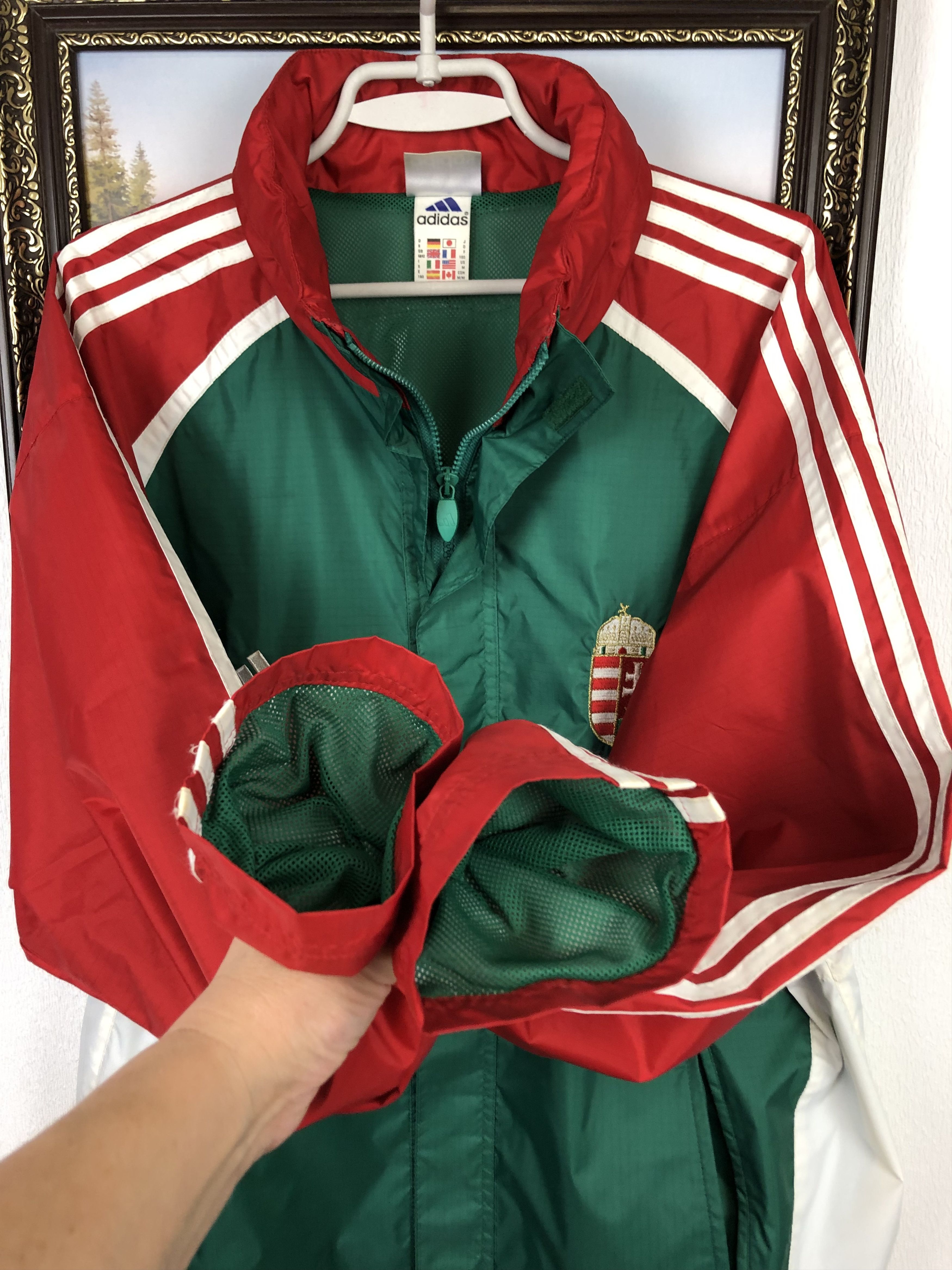 Adidas Vintage Hungary Football Set Suit Windbreaker Jacket Pants Size US M / EU 48-50 / 2 - 5 Thumbnail