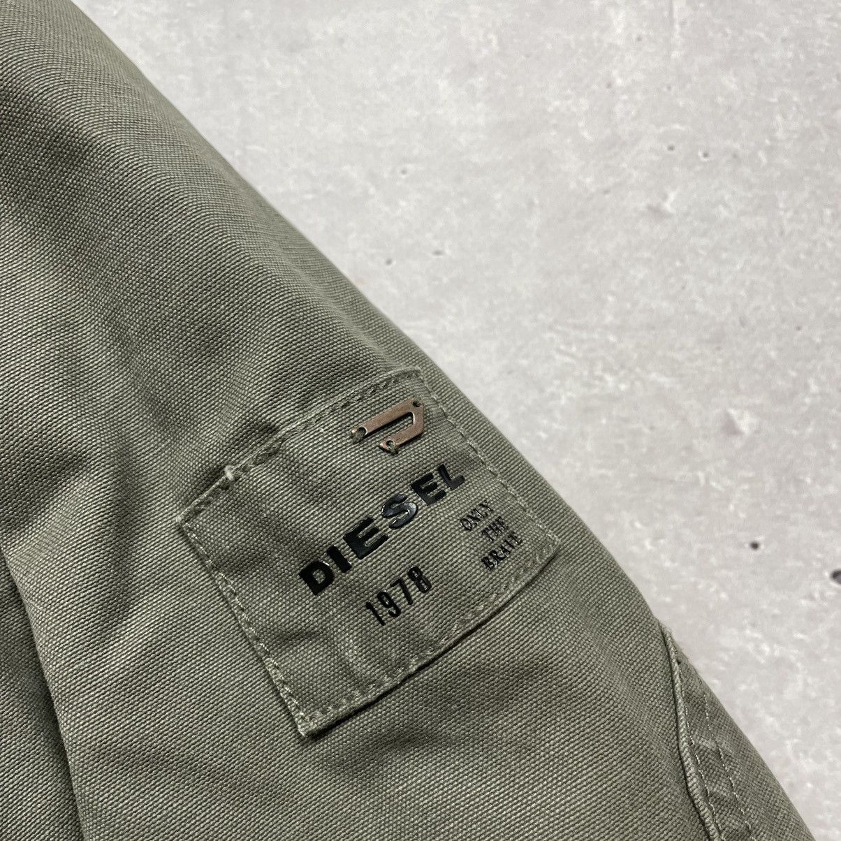 Diesel × Vintage Vintage Diesel military jacket Green coats y2k Size US L / EU 52-54 / 3 - 9 Thumbnail