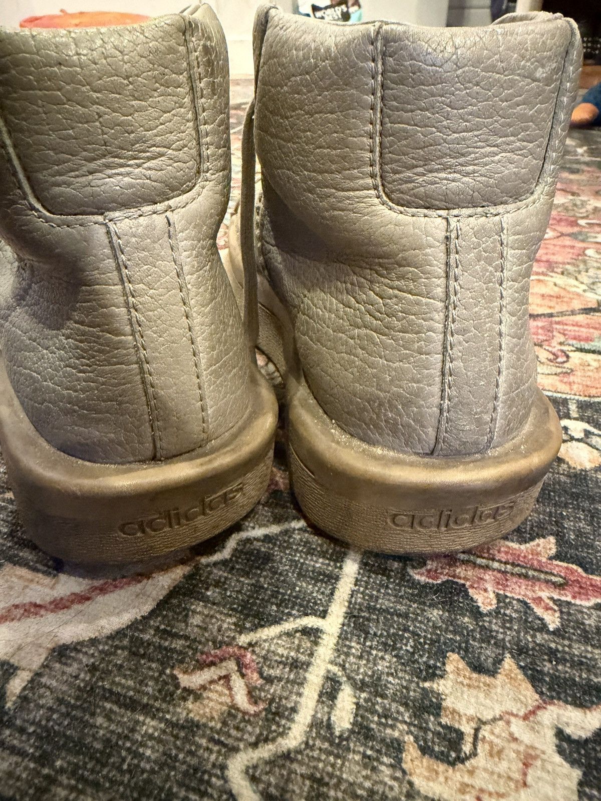 Adidas × Rick Owens Rick Owens x Adidas Pearl Pebbled Leather Mastodon Sneakers Size US 9 / EU 42 - 3 Thumbnail
