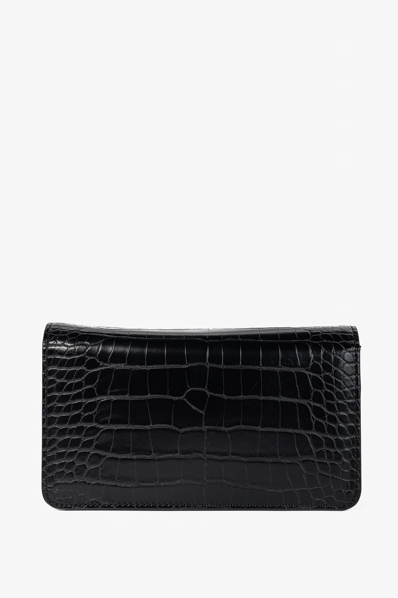 Love Moschino Love Moschino Nero PU Croco Flap Crossbody Bag Size ONE SIZE - 4 Thumbnail