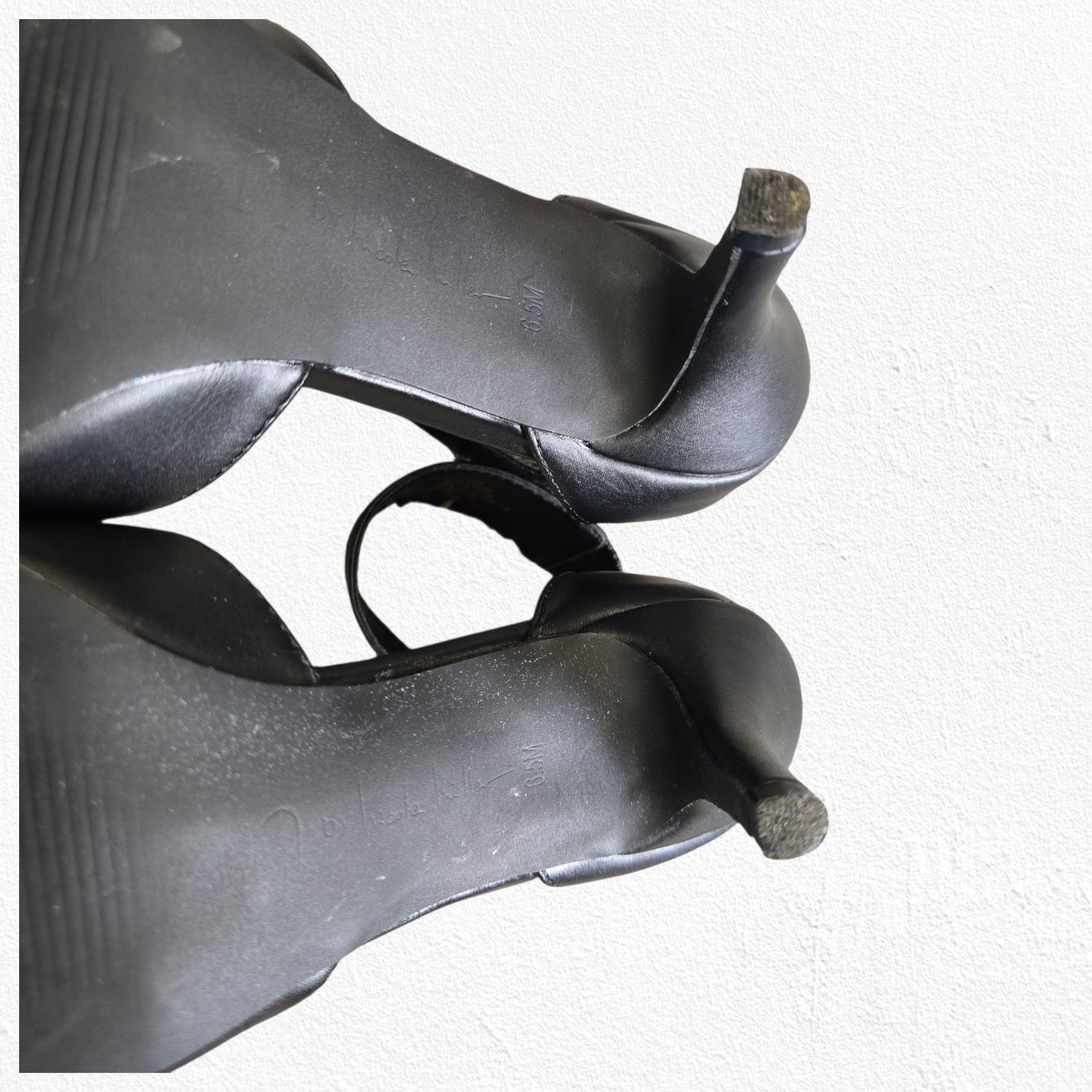 Nicole Miller Nicole Miller Black Pointed Toe Ankle Strap Heels Size 6.5 Size US 6.5 / IT 36.5 - 11 Thumbnail