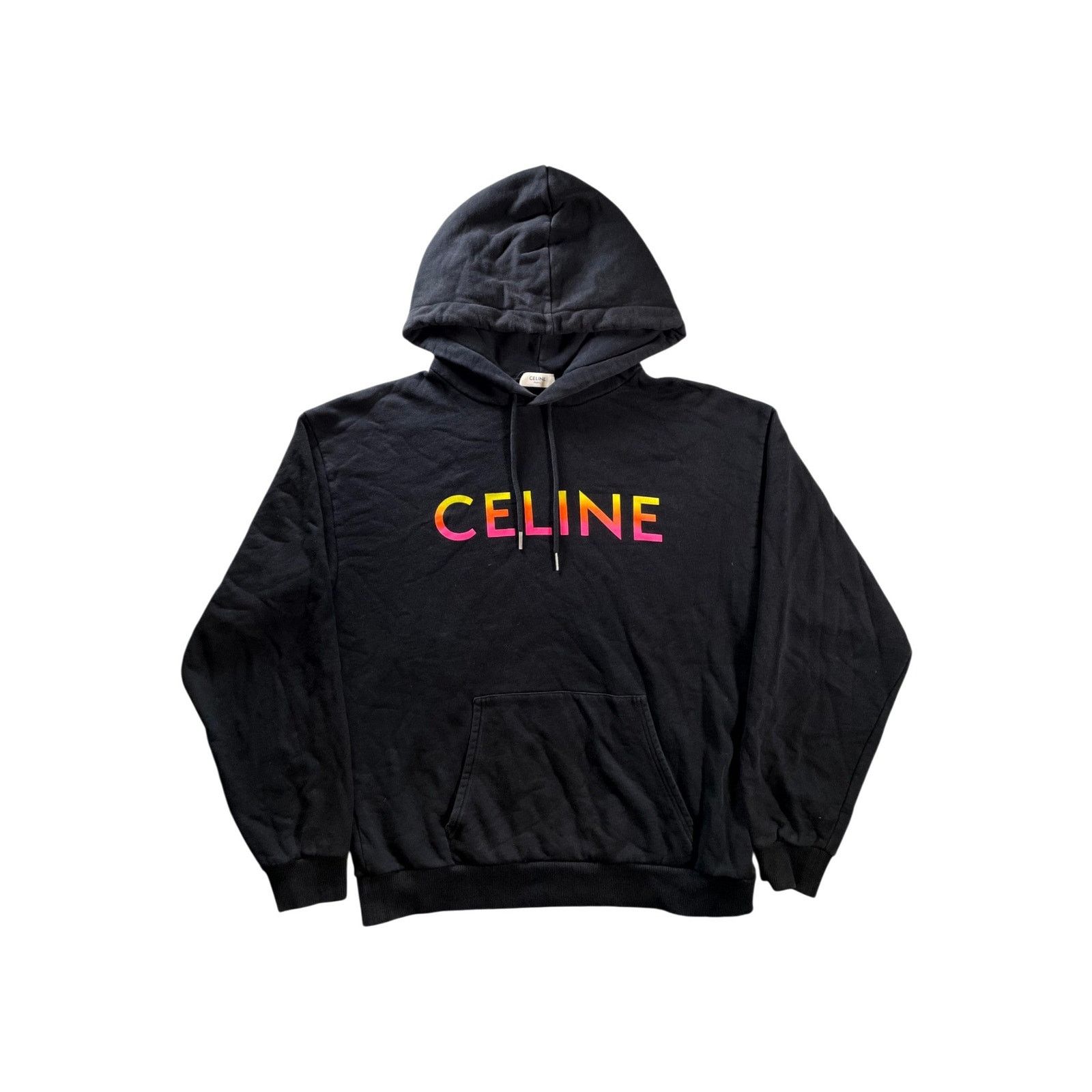 Celine Celine "Gradient" Black, Pink & Yellow Hoodie Size US M / EU 48-50 / 2 - 1 Thumbnail