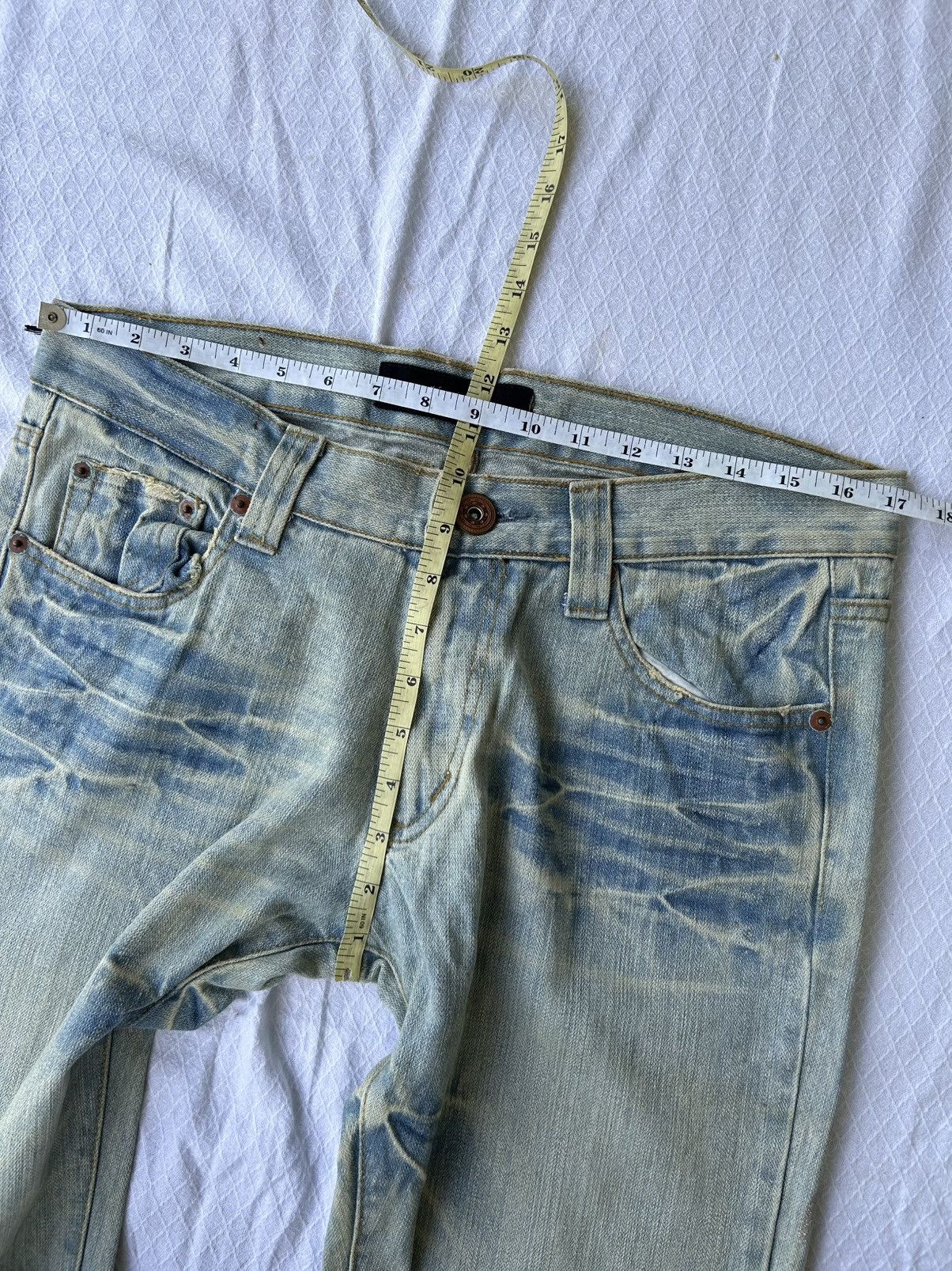 Vintage 2000s limeted flared jeans dragon wash denim Size US 34 / EU 50 - 6 Thumbnail