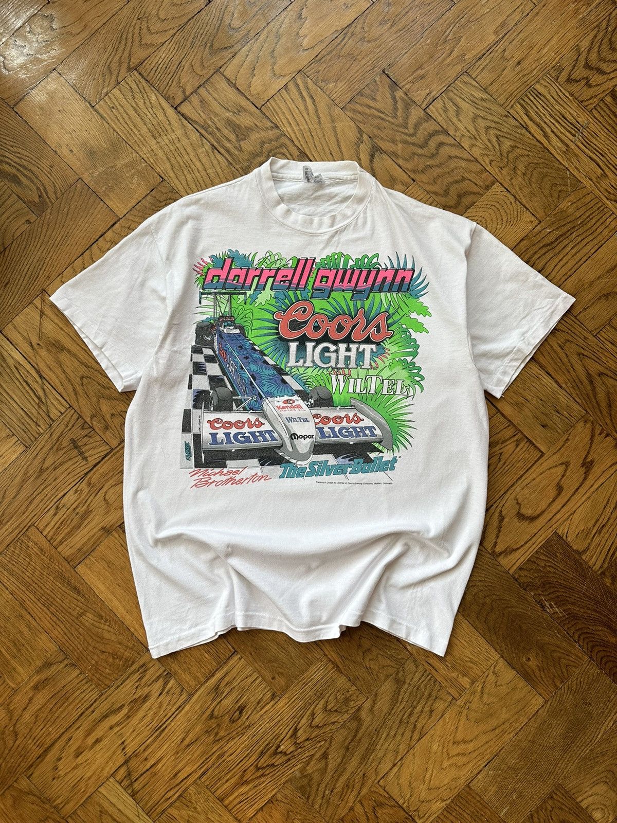 Vintage Darrell Gwynn Coors Light 90’s racing tee Size US L / EU 52-54 / 3 - 2 Thumbnail