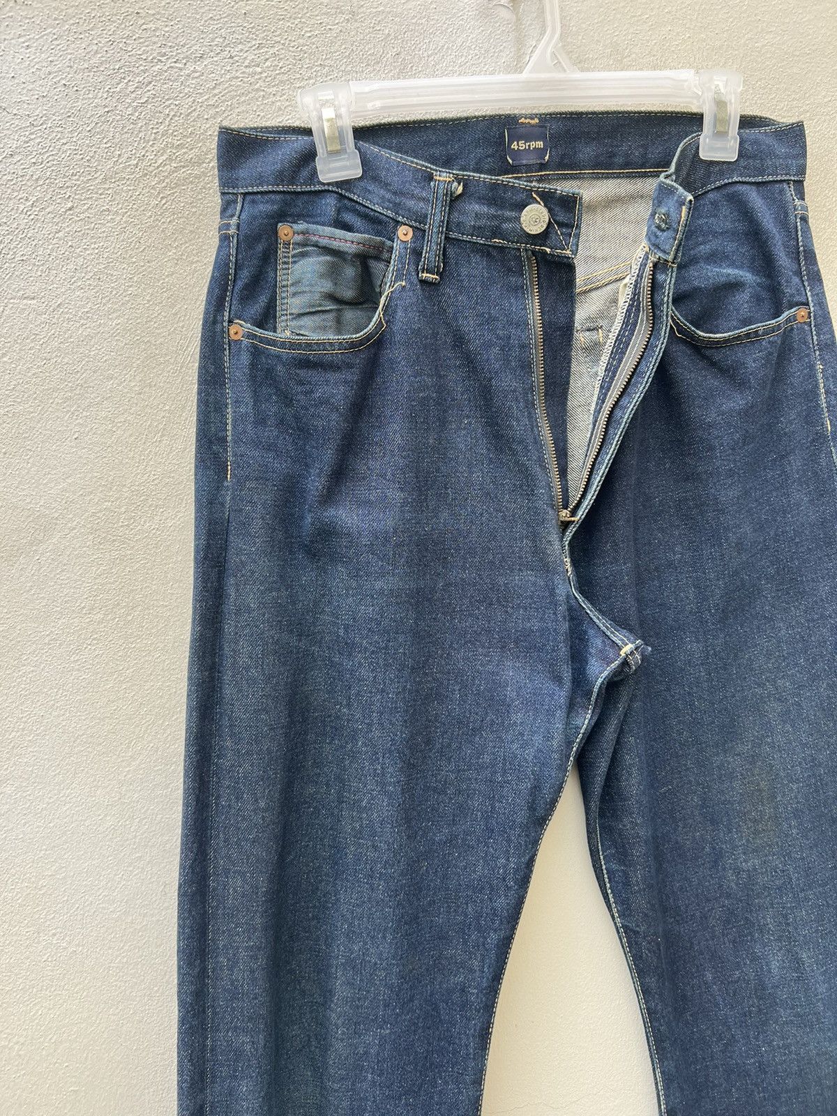 45rpm Vintage 90s 45rpm Japan Mud Denim Straight Leg Jeans Size US 32 / EU 48 - 8 Thumbnail