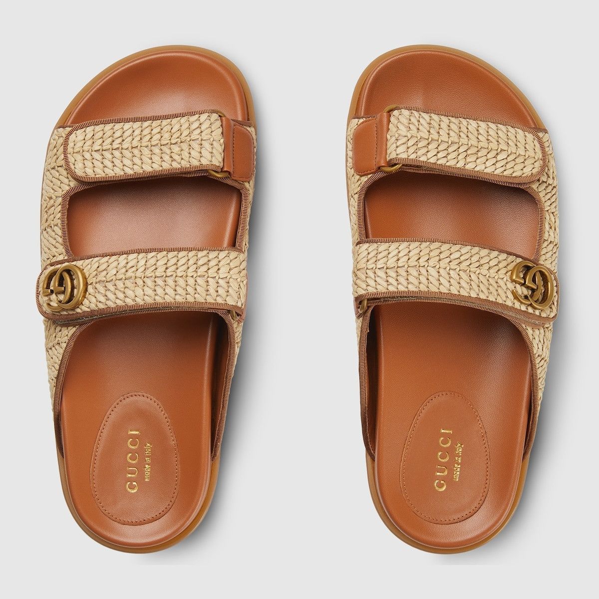 Gucci oc11z1025 Sandals With Double G in Beige Size US 7.5 / IT 37.5 - 5 Thumbnail