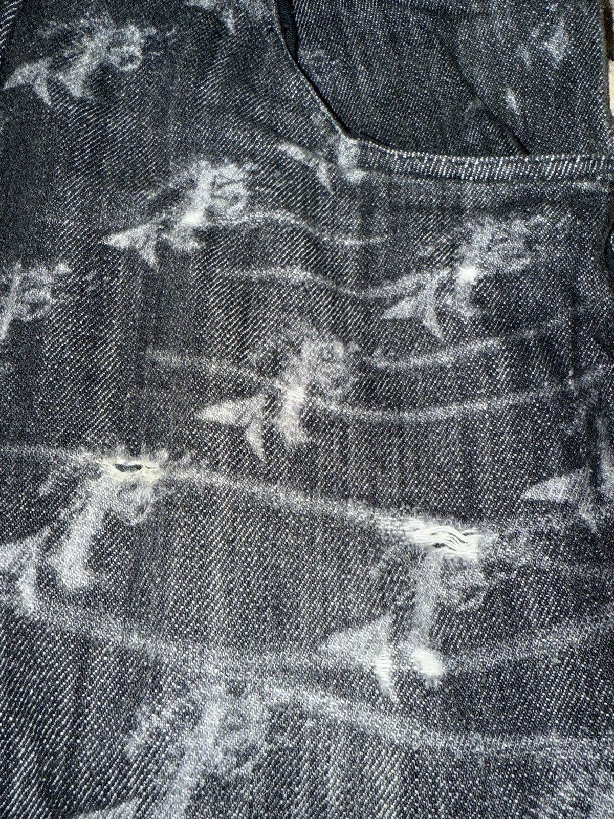 FUCT × Fuck The Population Fishingforscale black logo denim Size US 32 / EU 48 - 4 Thumbnail
