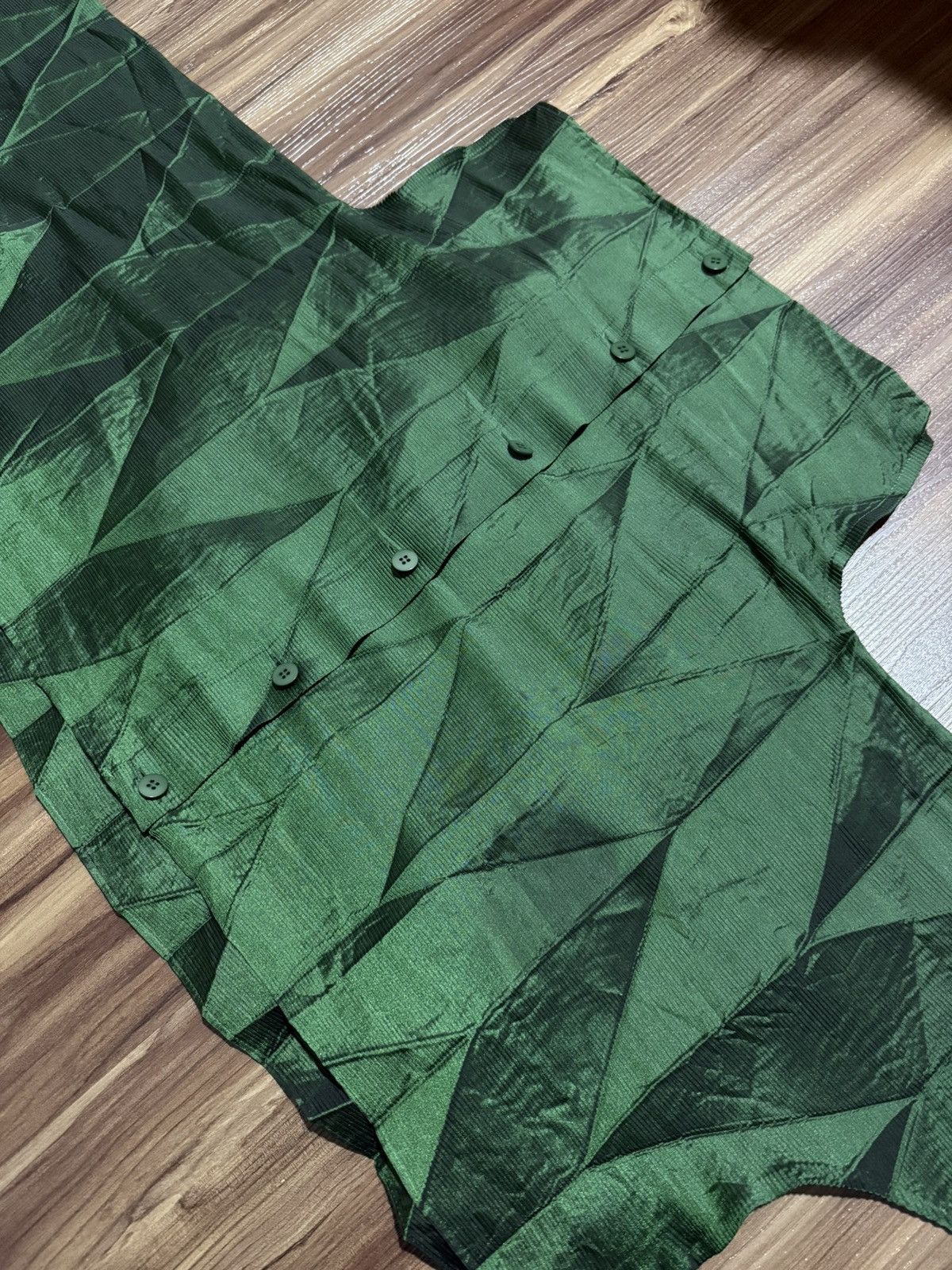 Issey Miyake Rare ! 2000’s Issey miyake fete pleated top green Size ONE SIZE - 2 Thumbnail
