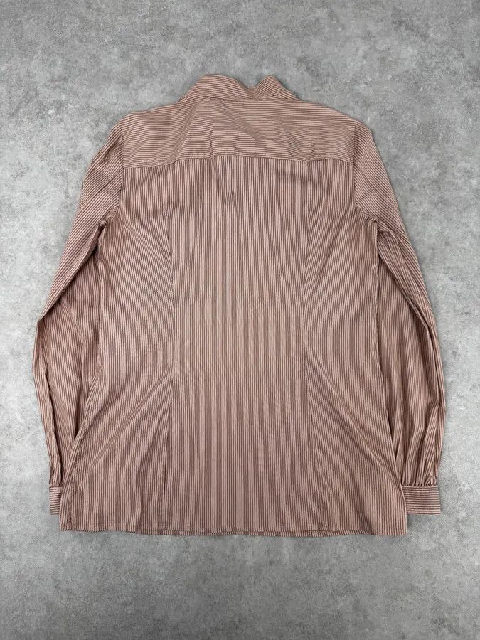 Gucci SS2007 Gucci Apricot Officer Collar Striped Shirt by Frida Giannini Size US M / EU 48-50 / 2 - 4 Thumbnail