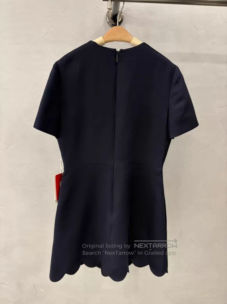 Valentino Valentino Wool silk navy blue cinched waist dress Size XS / US 0-2 / IT 36-38 - 5 Thumbnail