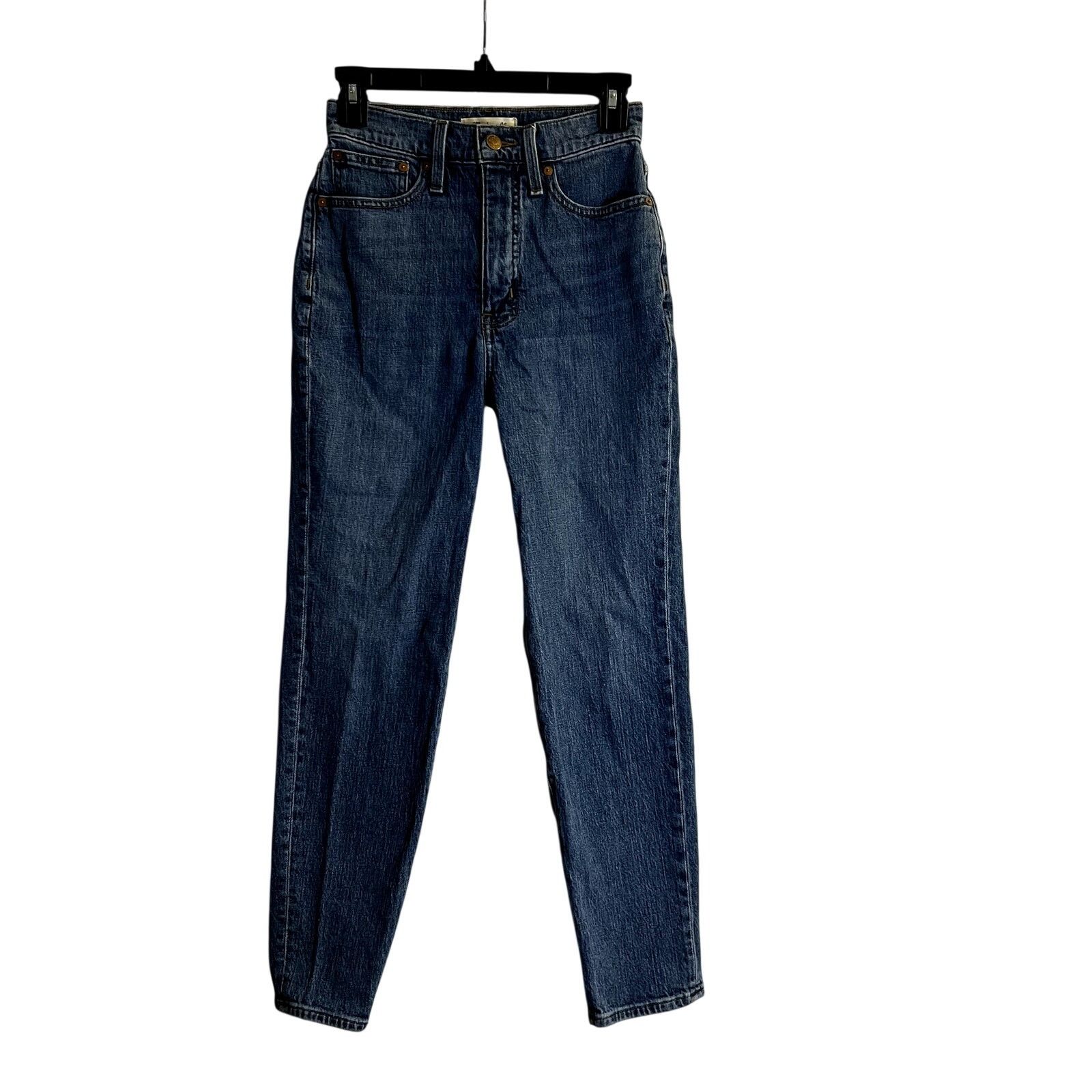 Madewell Madewell The Momjean Jeans Blue Size 24 Cotton Blend Size 24" / US 00 / IT 34 - 2 Thumbnail
