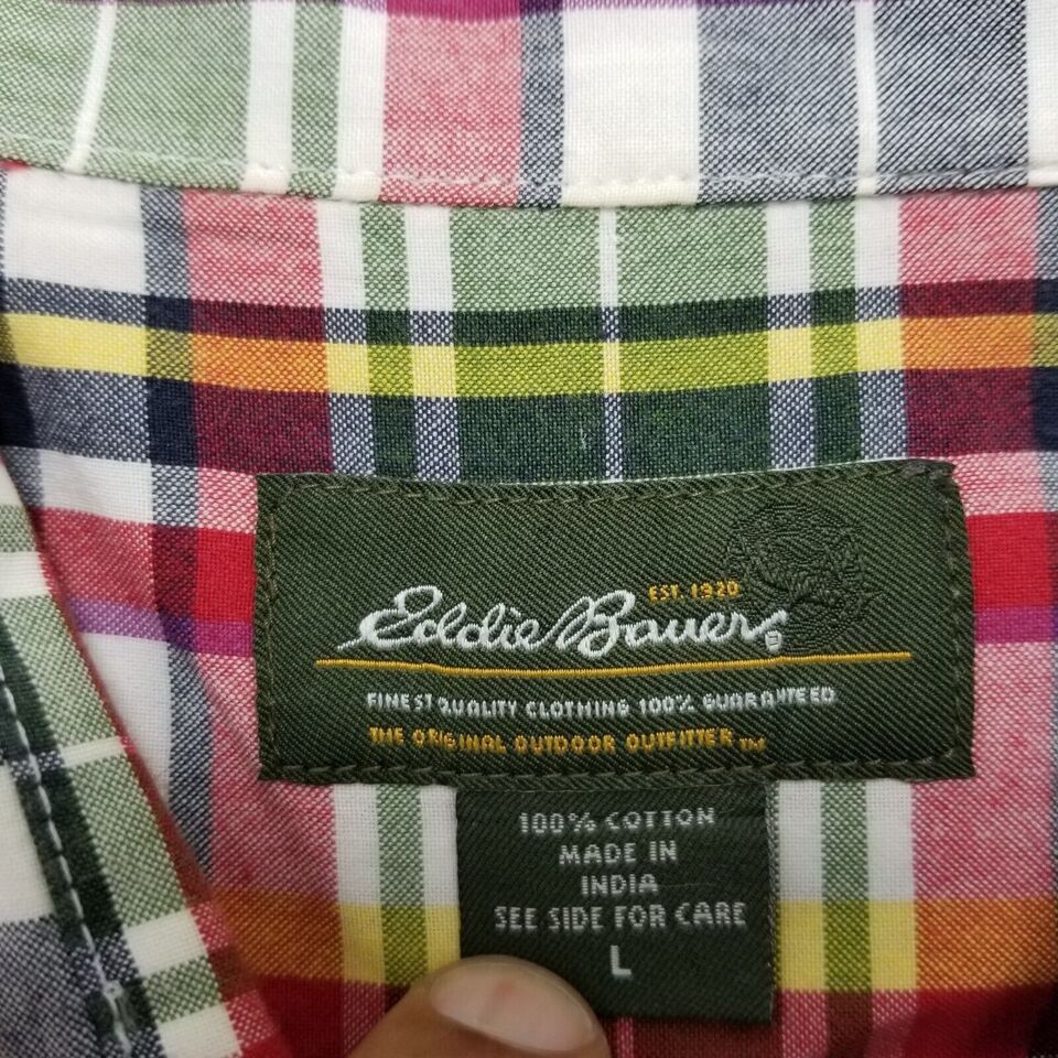 Eddie Bauer Eddie Bauer Shirt Mens Large Plaid Button Up Short Sleeve Size US L / EU 52-54 / 3 - 6 Thumbnail