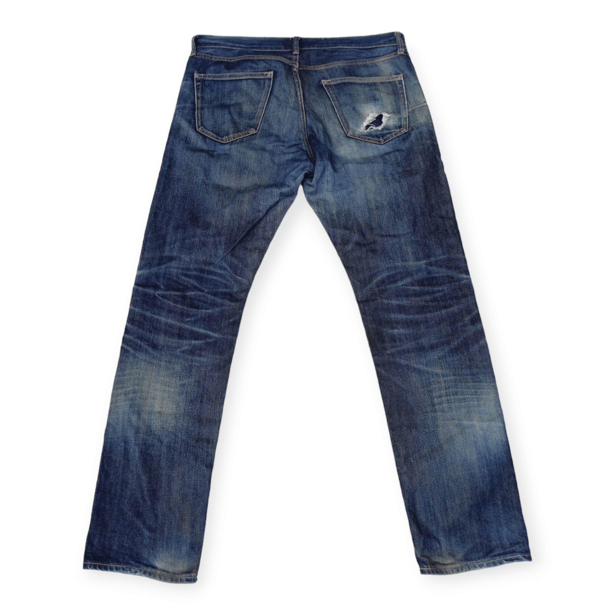 Uniqlo Vintage Uniqlo Selvedge Distressed Faded Jeans Size US 33 - 10 Thumbnail