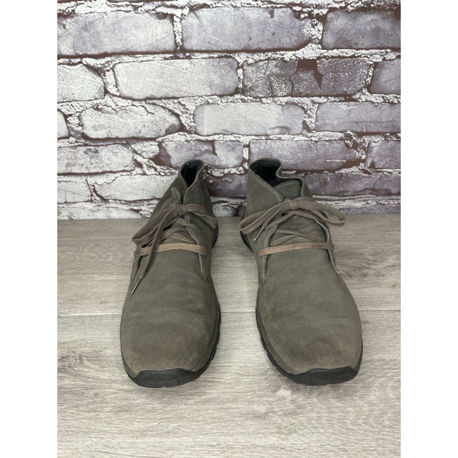 Eddie Bauer Eddie Bauer Green Brown Suede Leather Mid Lace Up Desert Boo Size US 11.5 / EU 44-45 - 15 Thumbnail