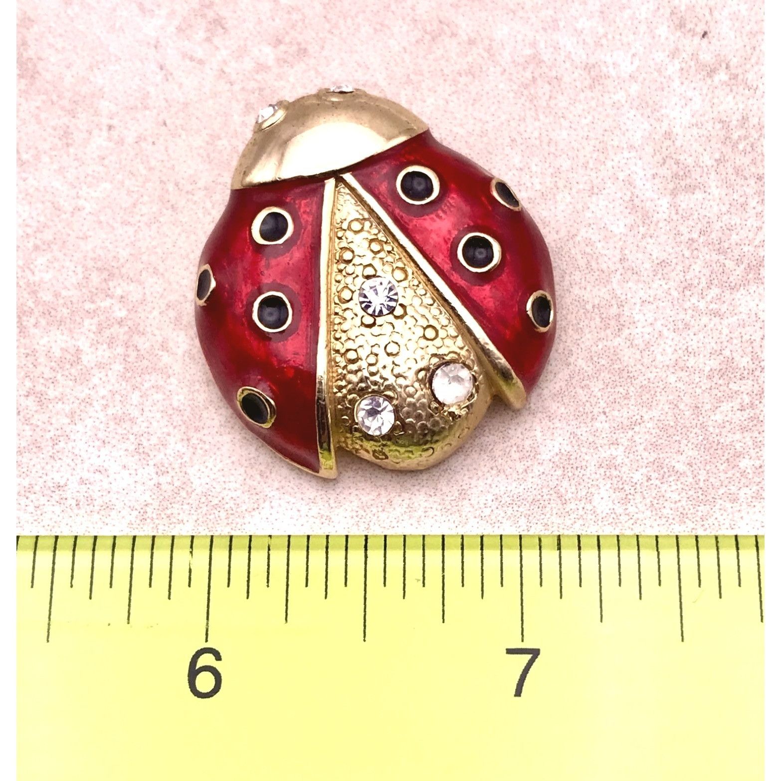 Vintage Vintage Lady Bug Ladybug Brooch signed AAI Scarf Red Bla Size ONE SIZE - 8 Thumbnail