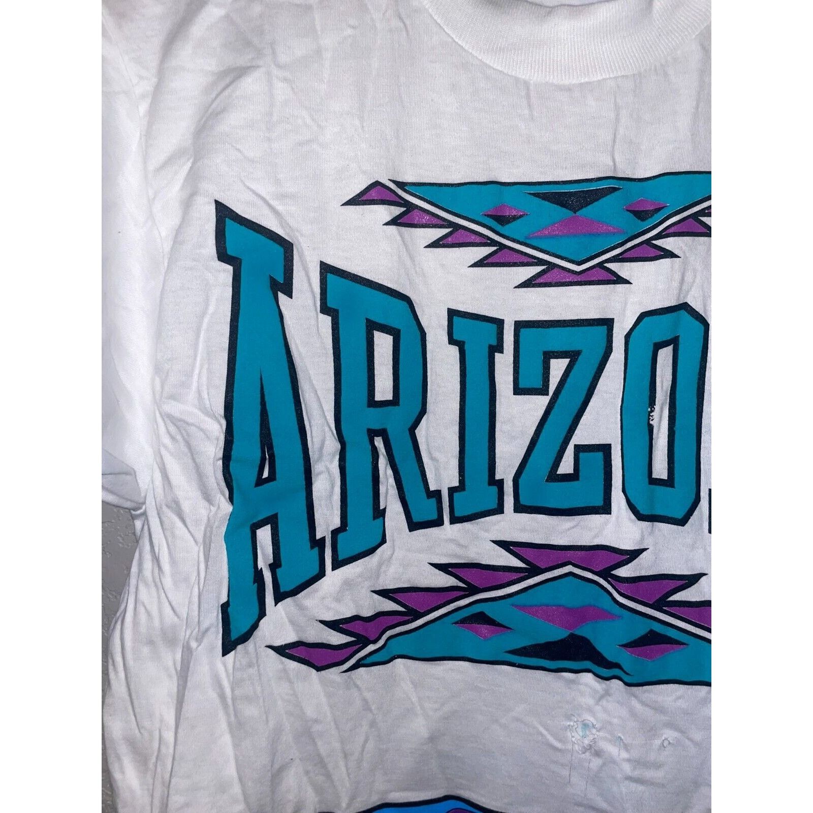 Jerzees Vintage Misprint Arizona Taos Las Vegas Sample White Tee Size US M / EU 48-50 / 2 - 2 Thumbnail
